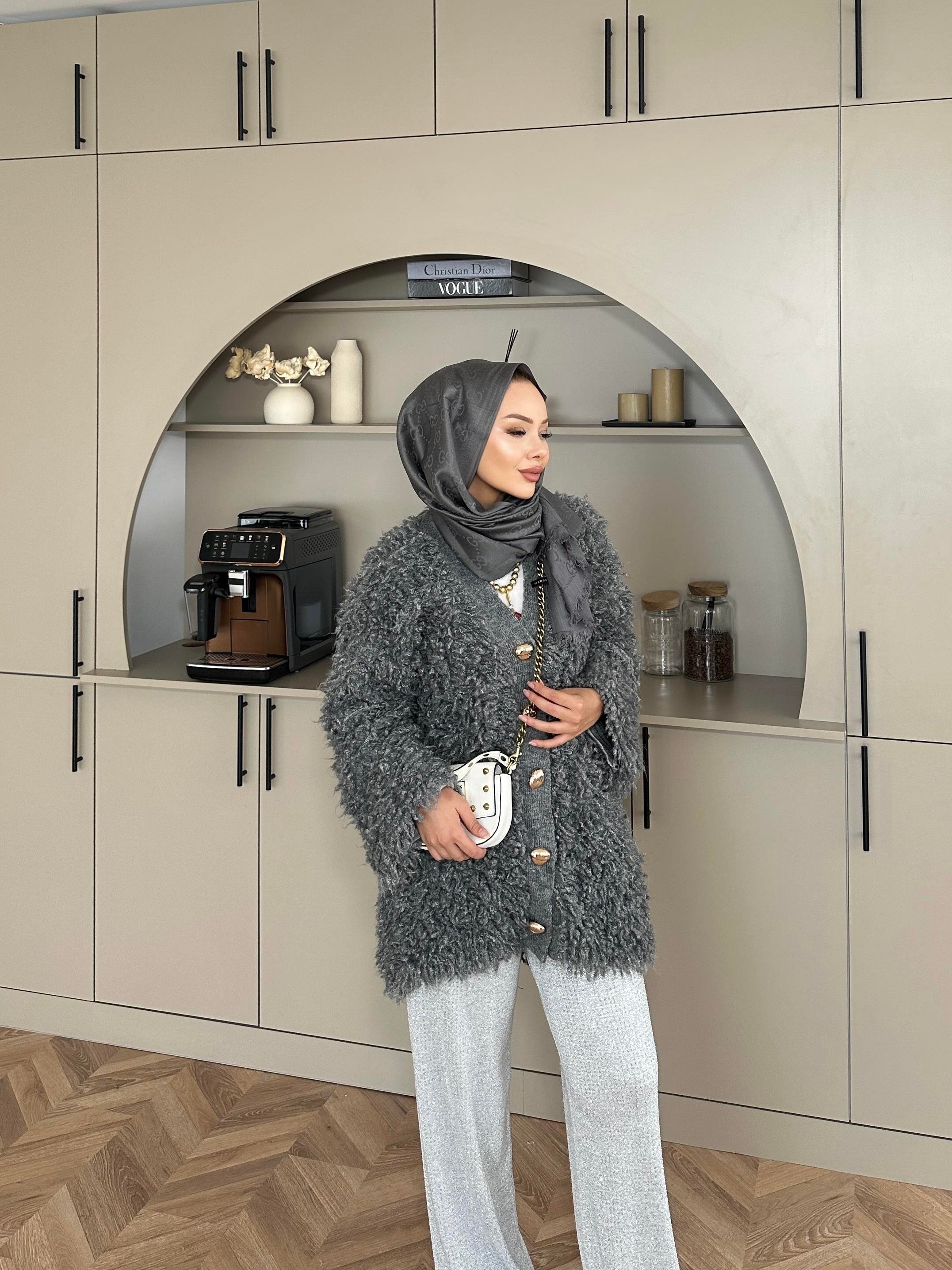 Moira Sakallı Hırka Antrasit