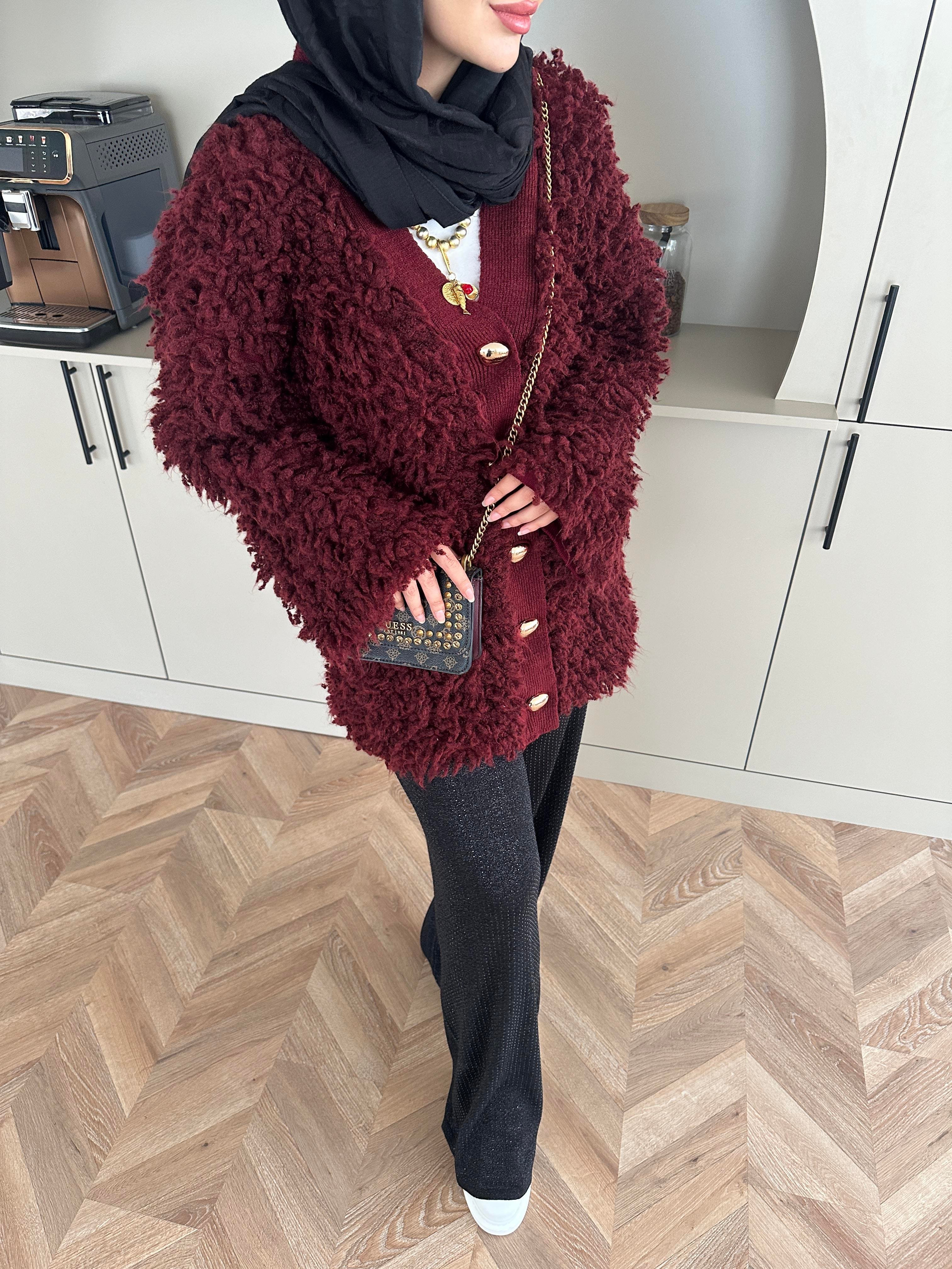 Moira Sakallı Hırka Bordo