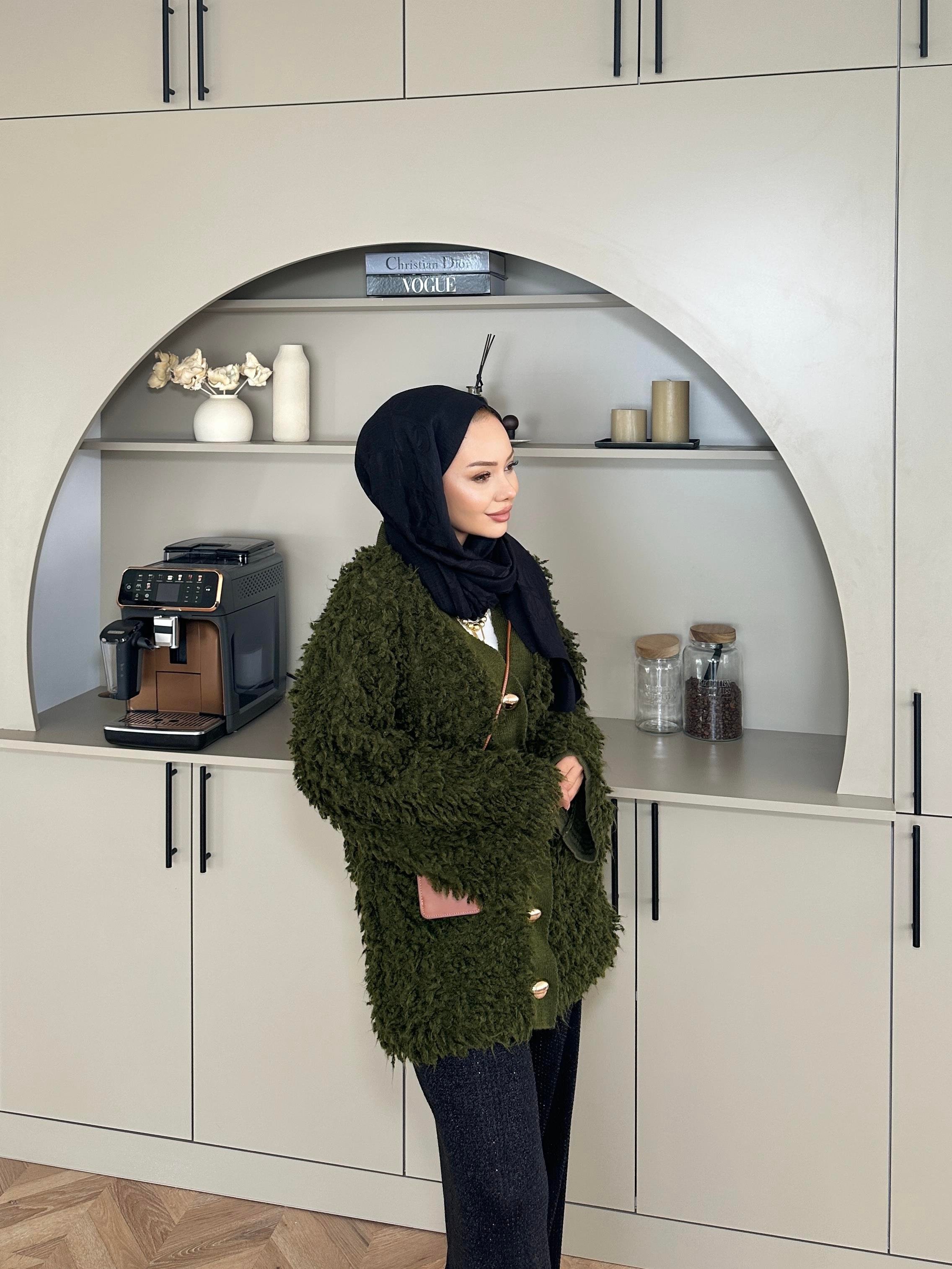 Moira Sakallı Hırka Haki