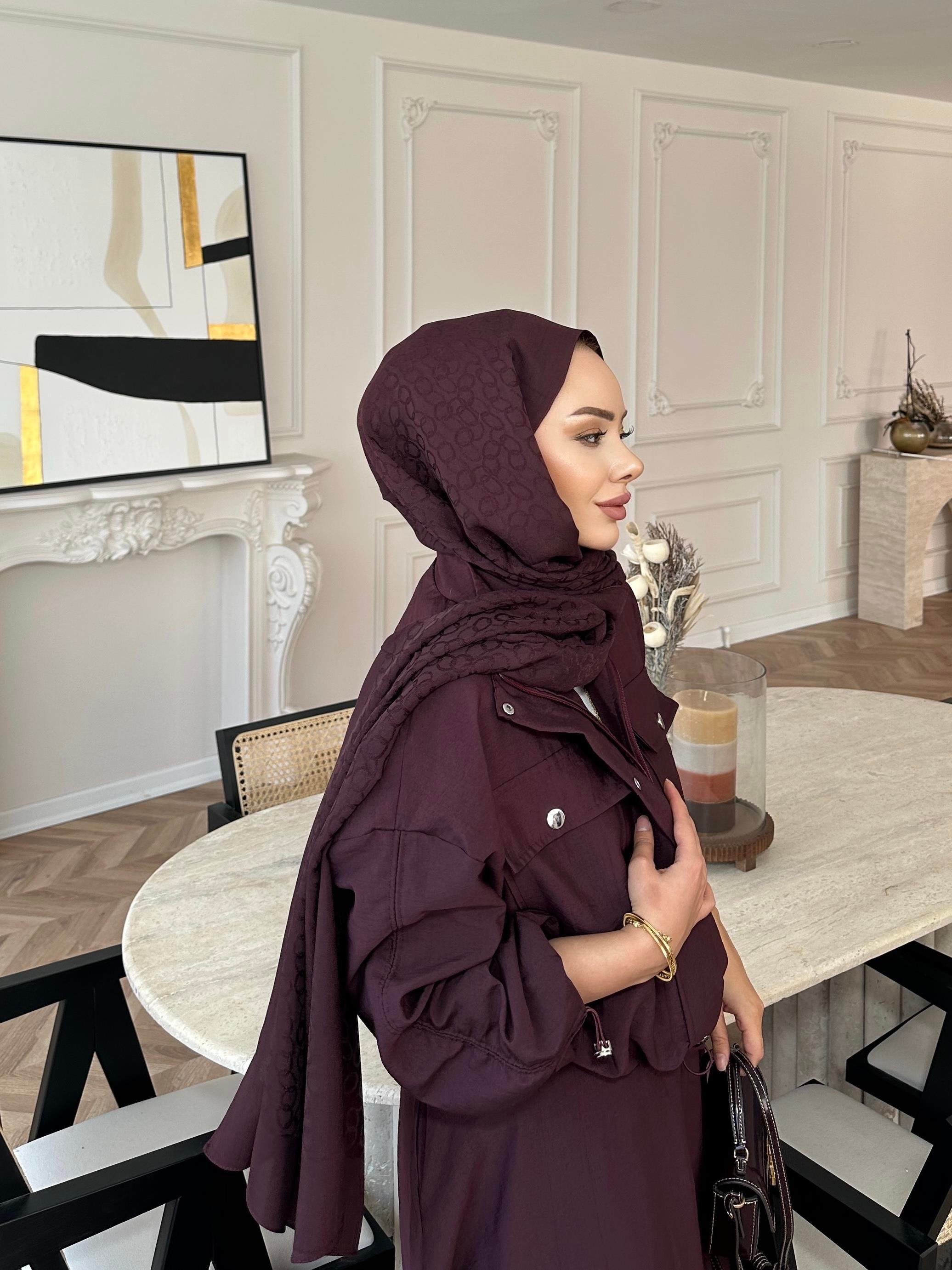 Mürdüm Zincir Desen Naia Şal 