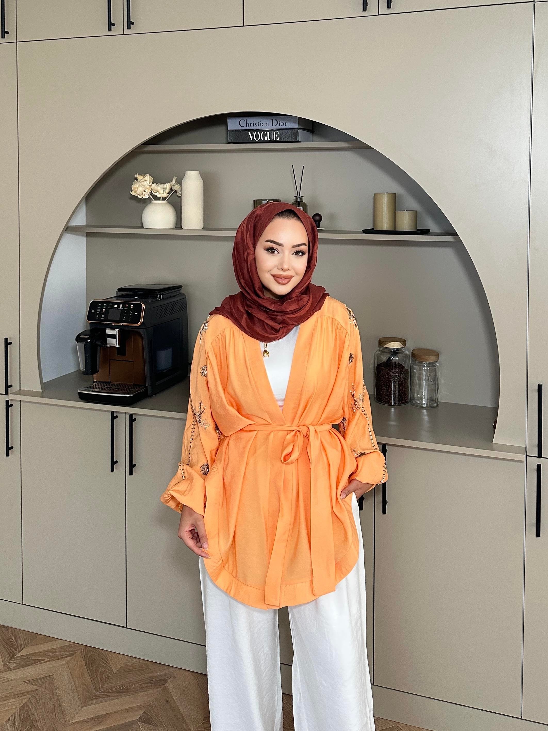 Nakışlı Kimono Turuncu