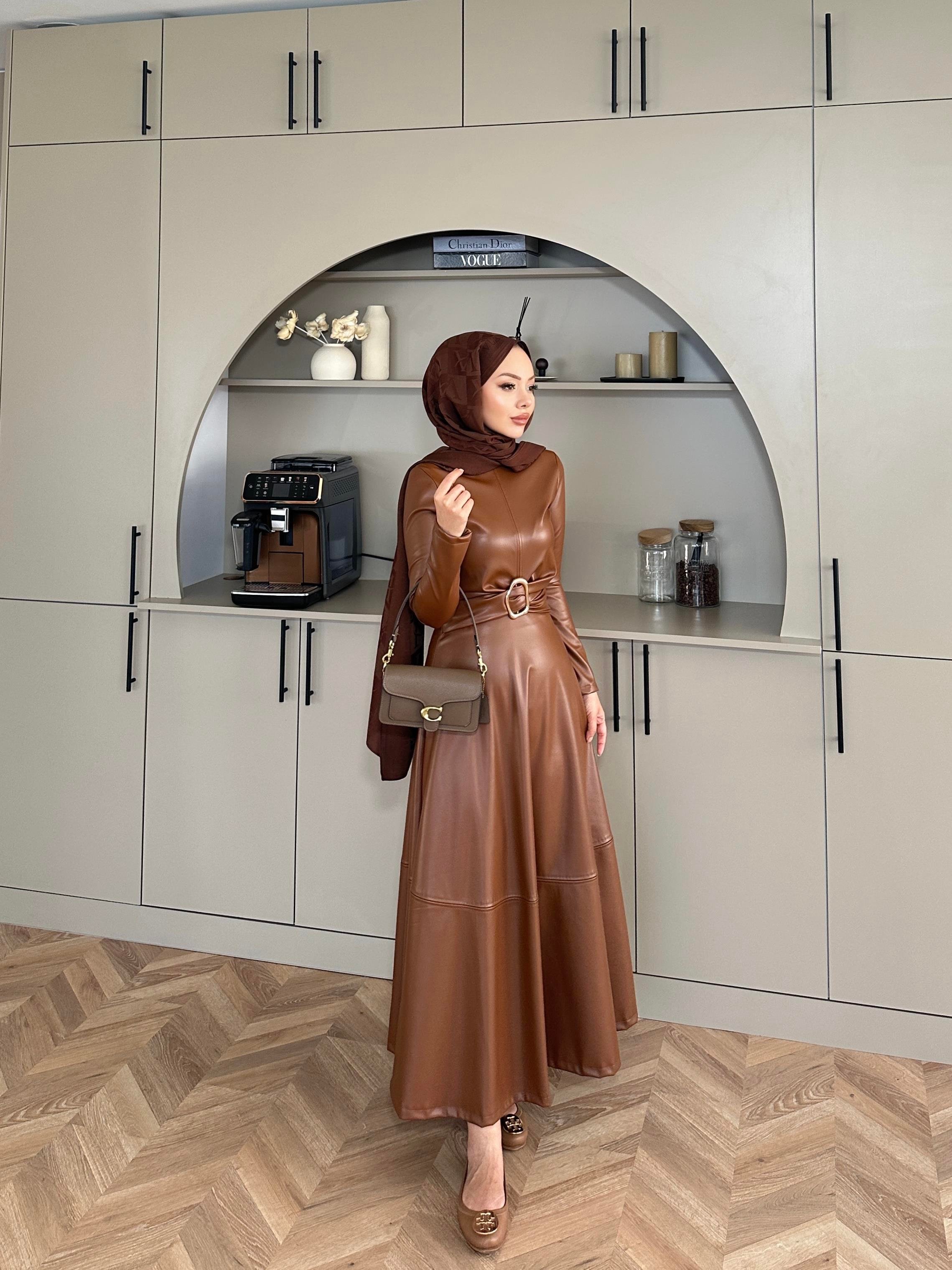 Nesa Deri Elbise Taba