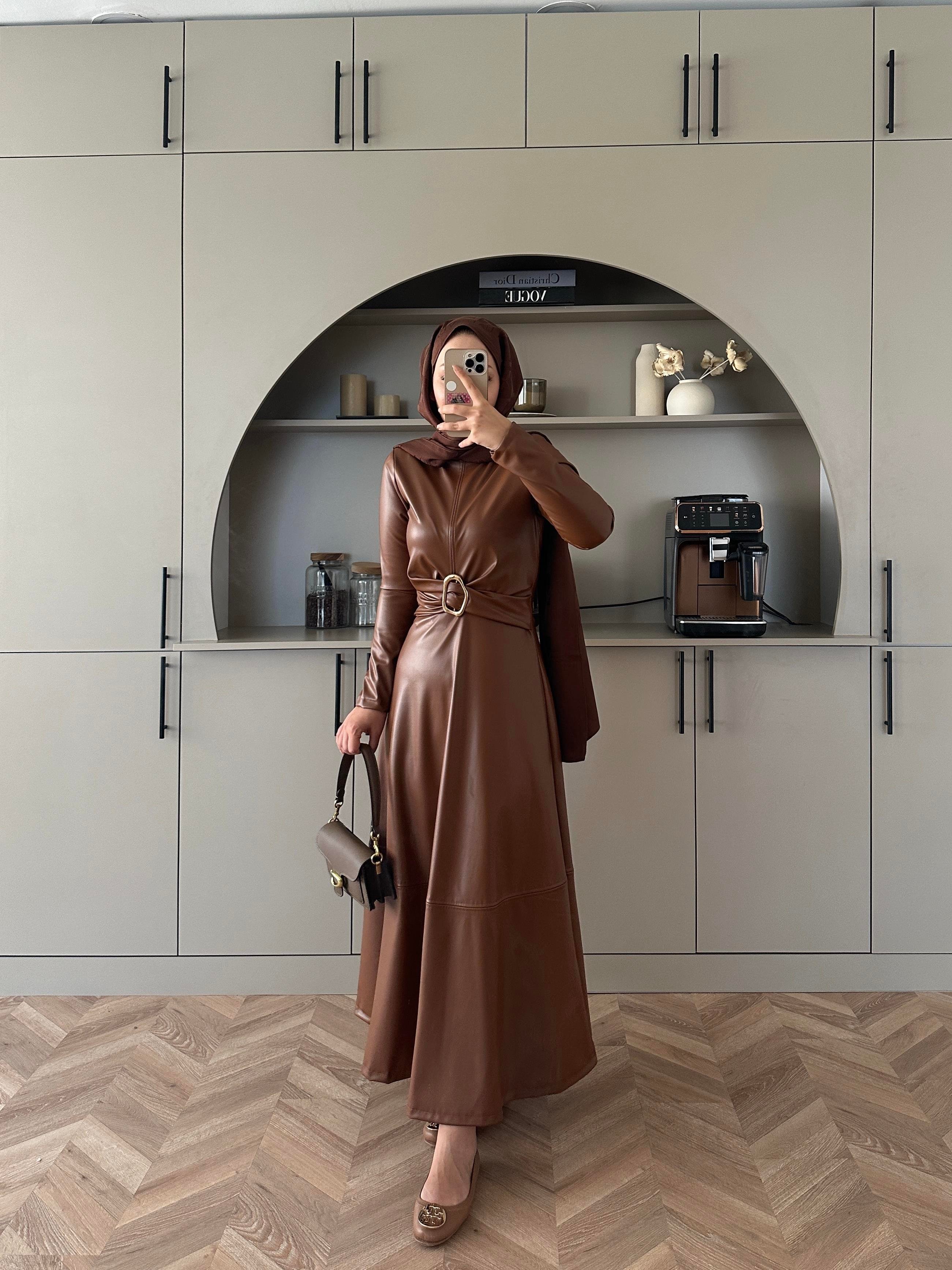 Nesa Deri Elbise Taba