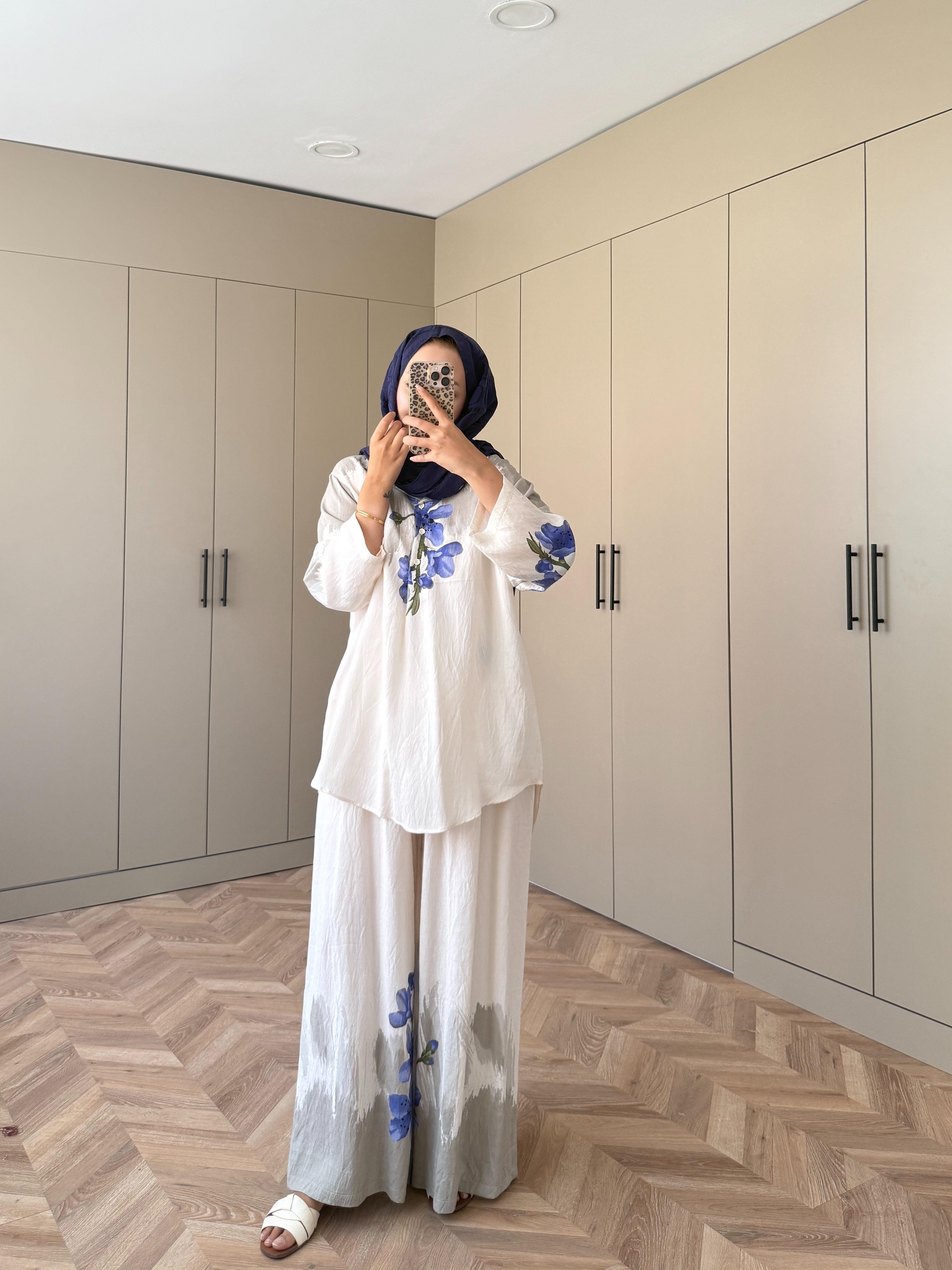 Nina Pantolonlu Takım Bej