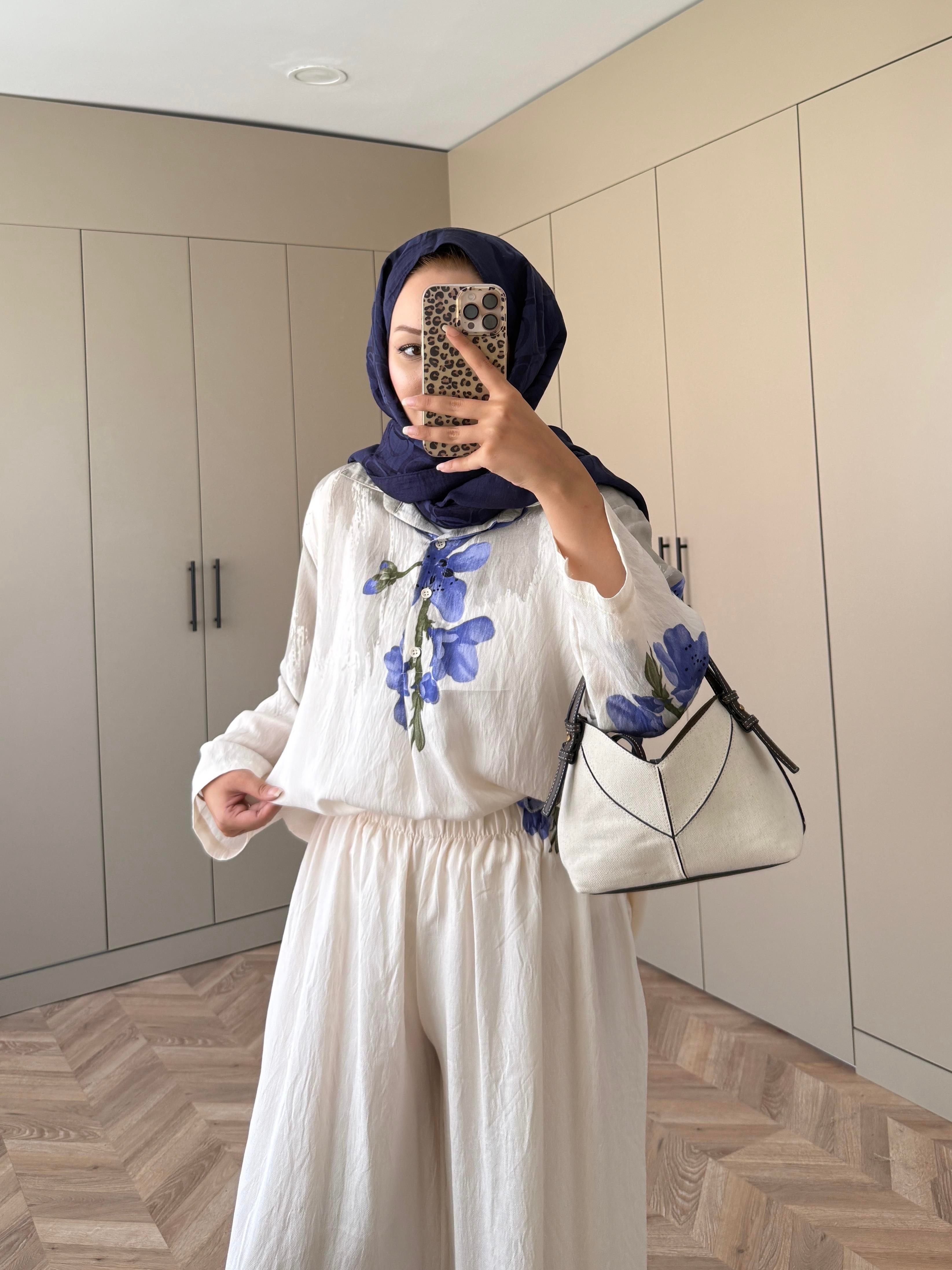 Nina Pantolonlu Takım Bej