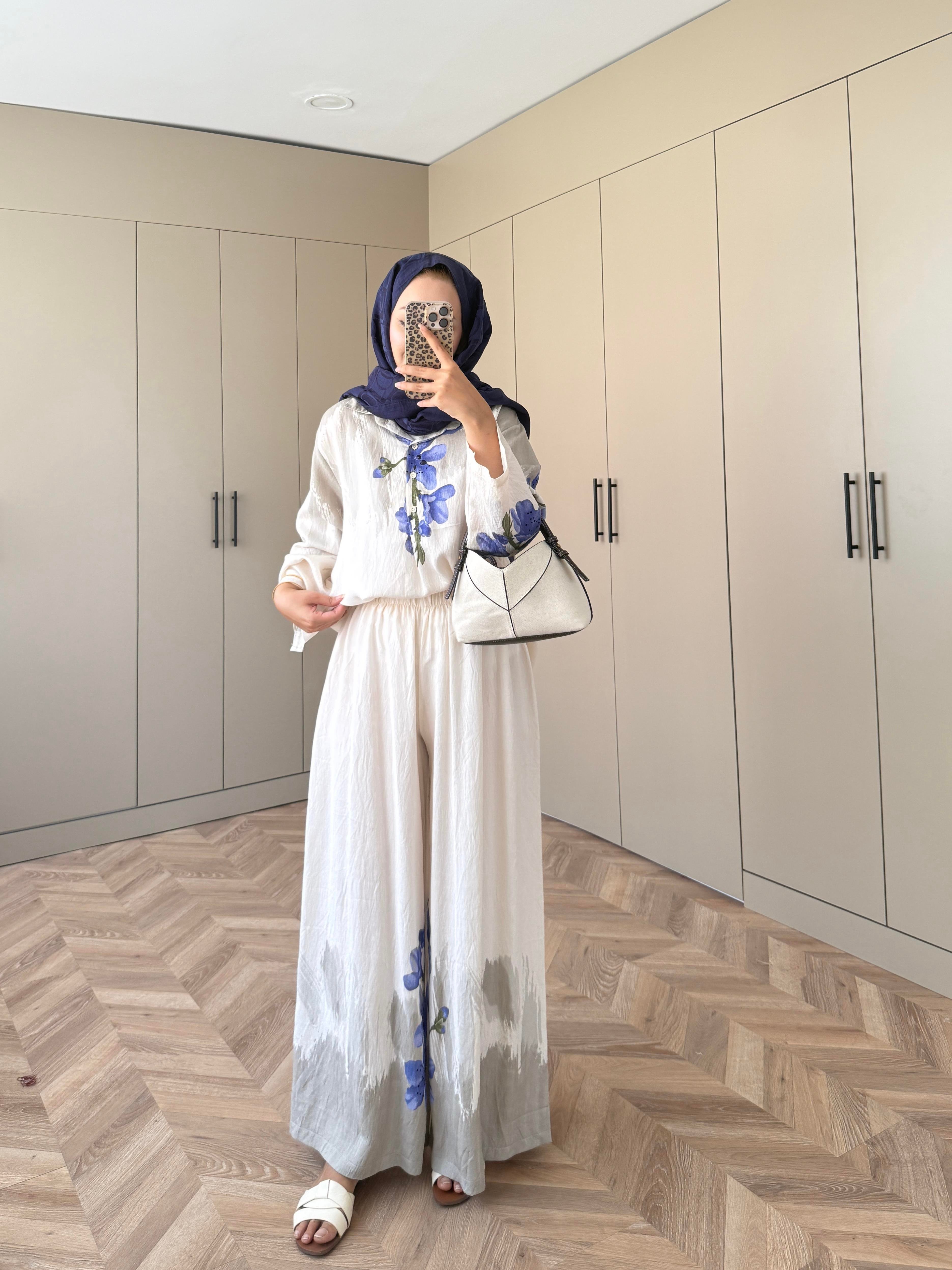 Nina Pantolonlu Takım Bej