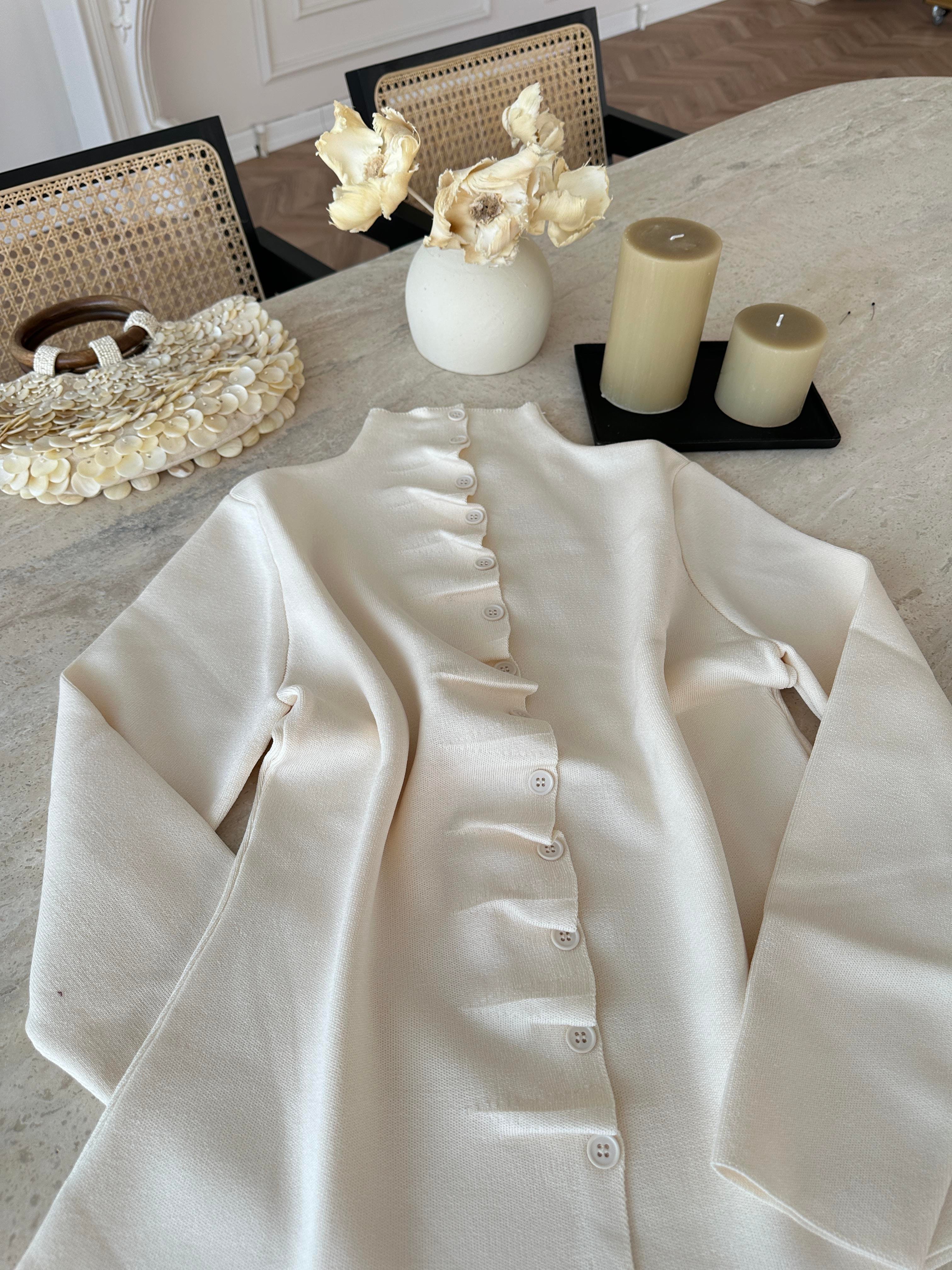 Odella Çelik Örme Hırka Bej