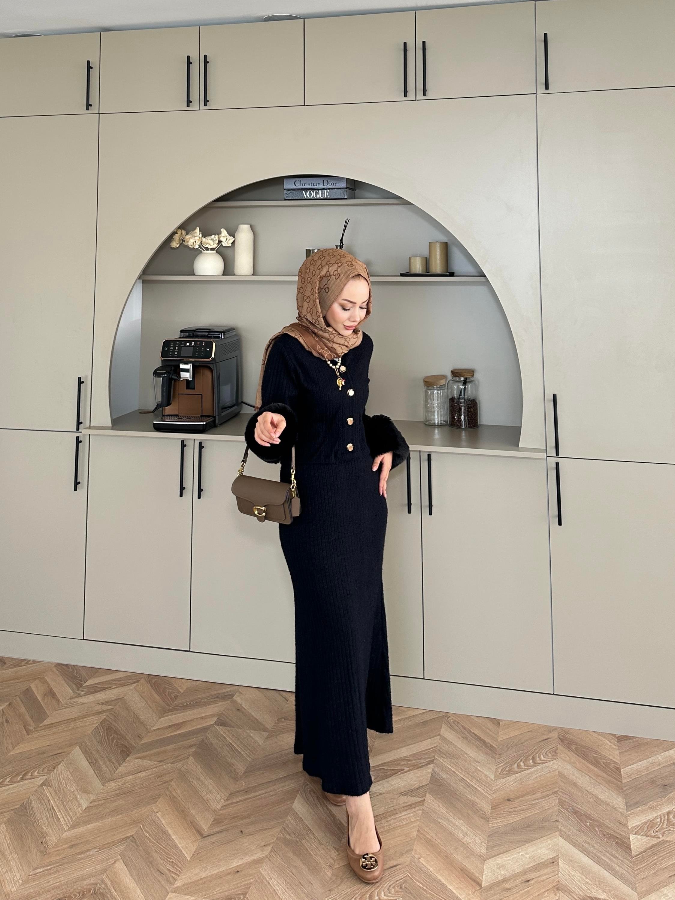 Oliva Triko Etekli Takım Siyah