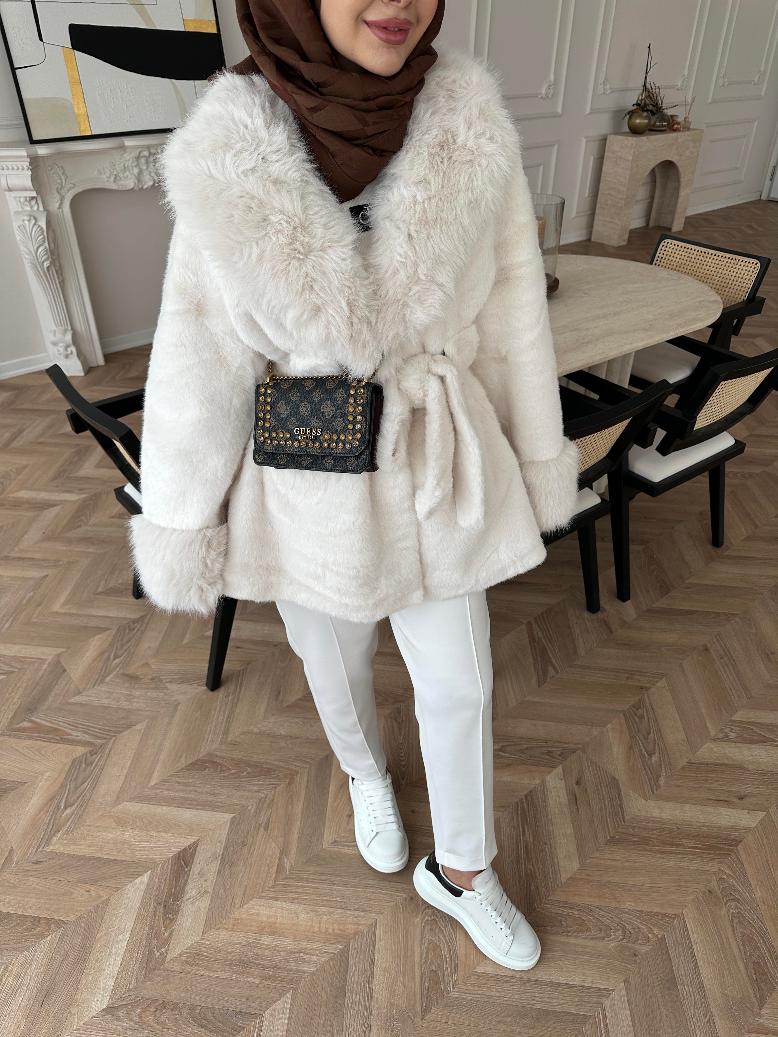 Orijinal Alpaka Kürk Ekru