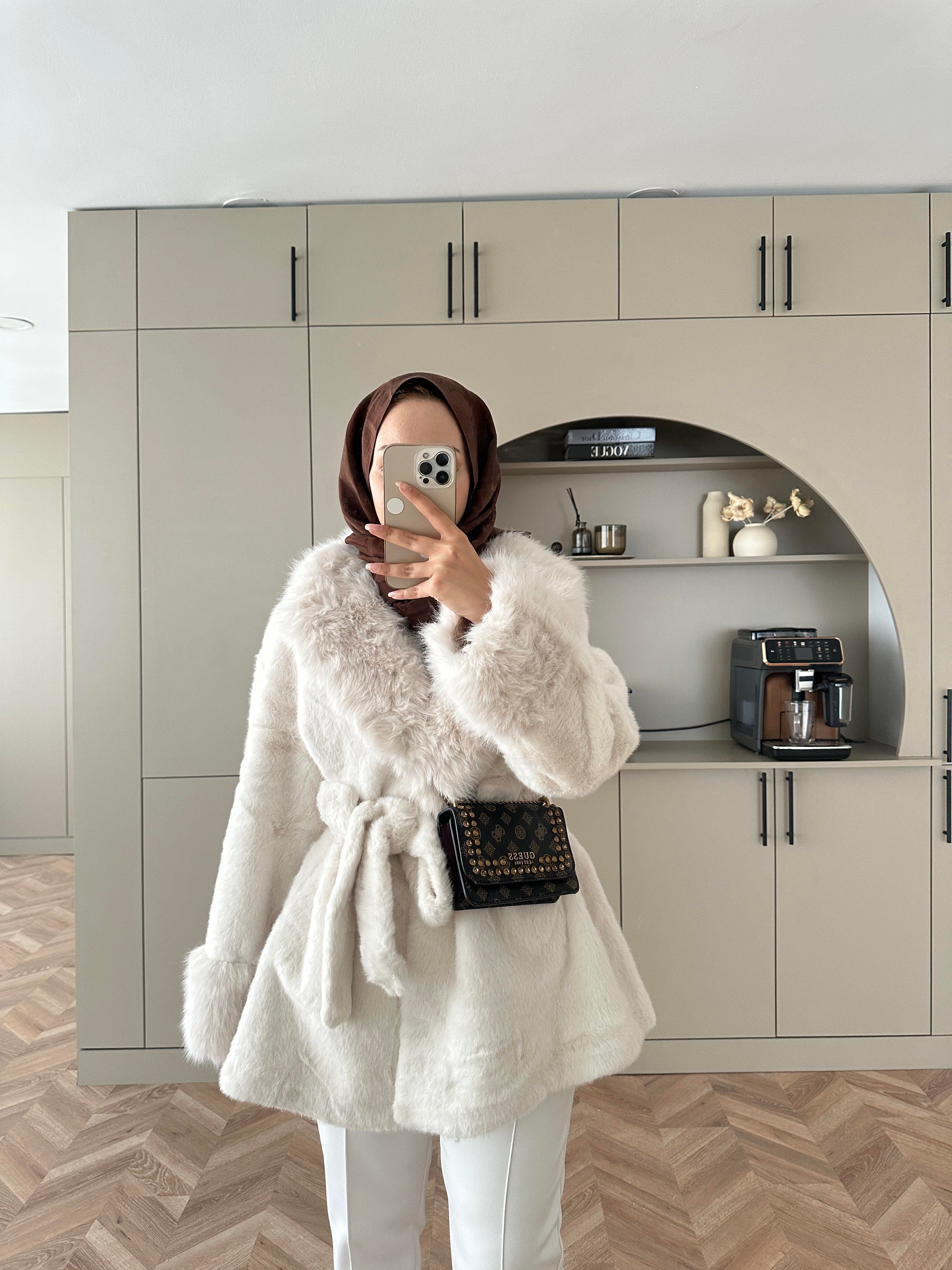 Orijinal Alpaka Kürk Ekru