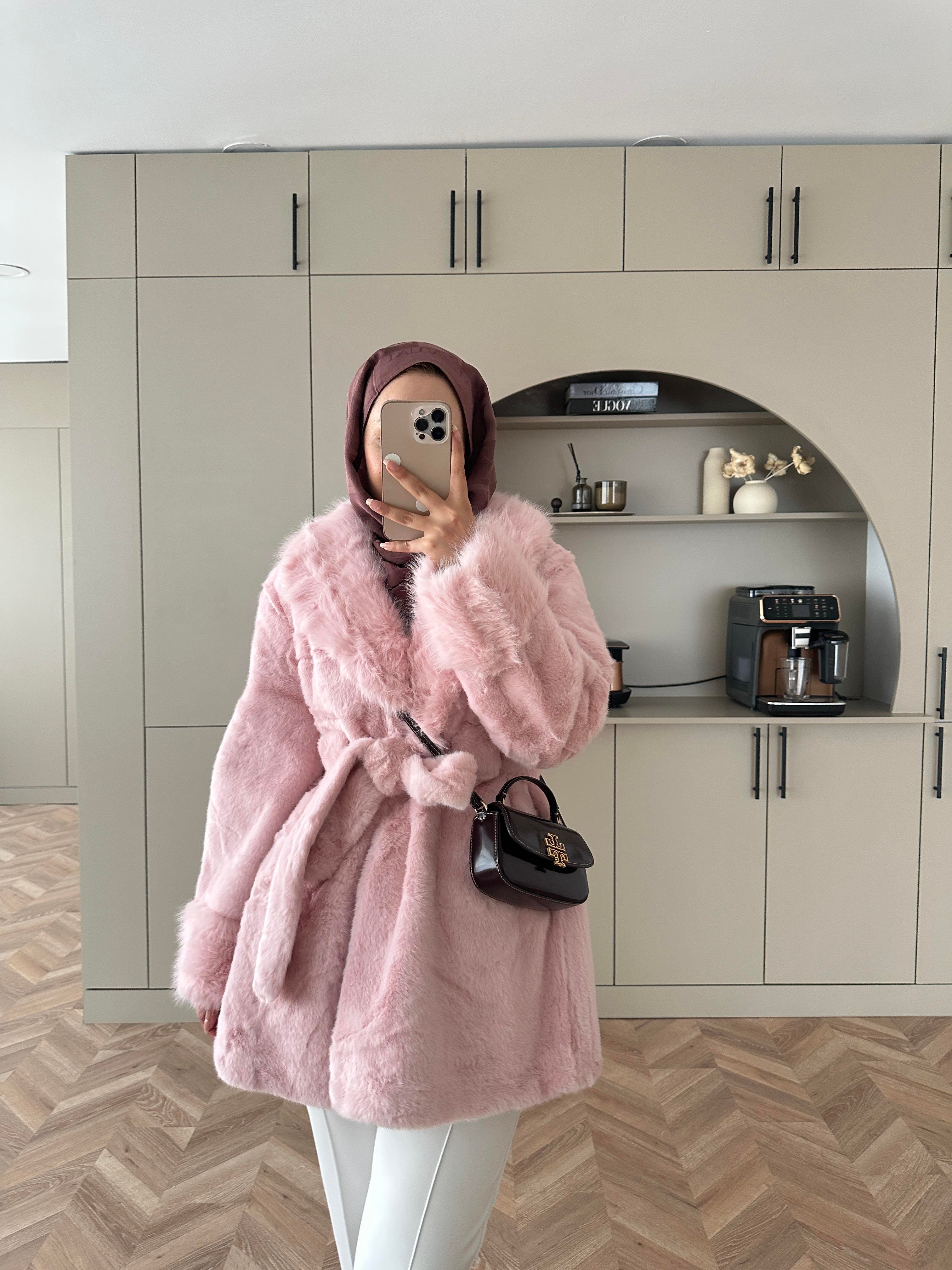 Orijinal Alpaka Kürk Pembe