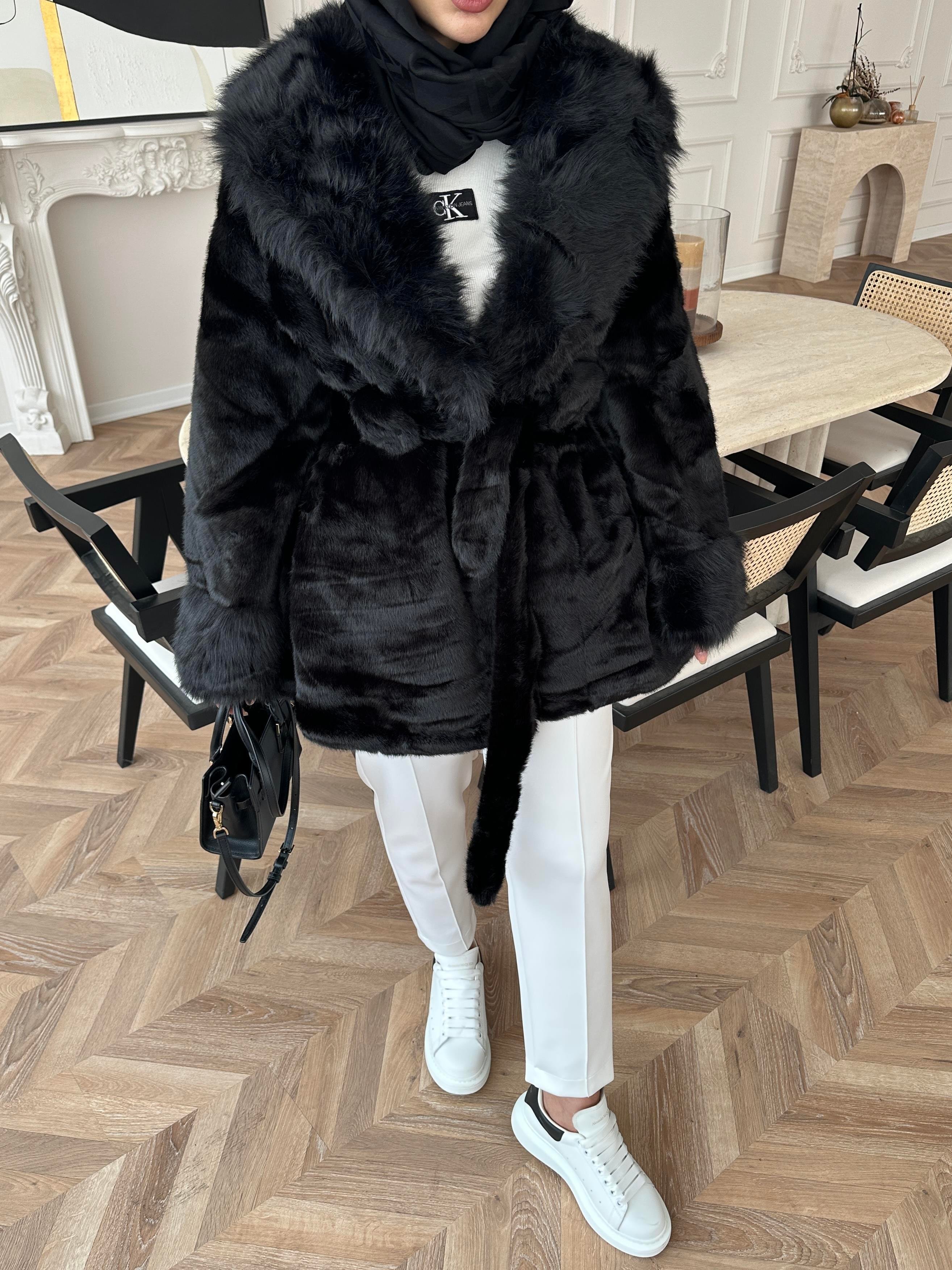 Orjinal Alpaka Kürk Siyah