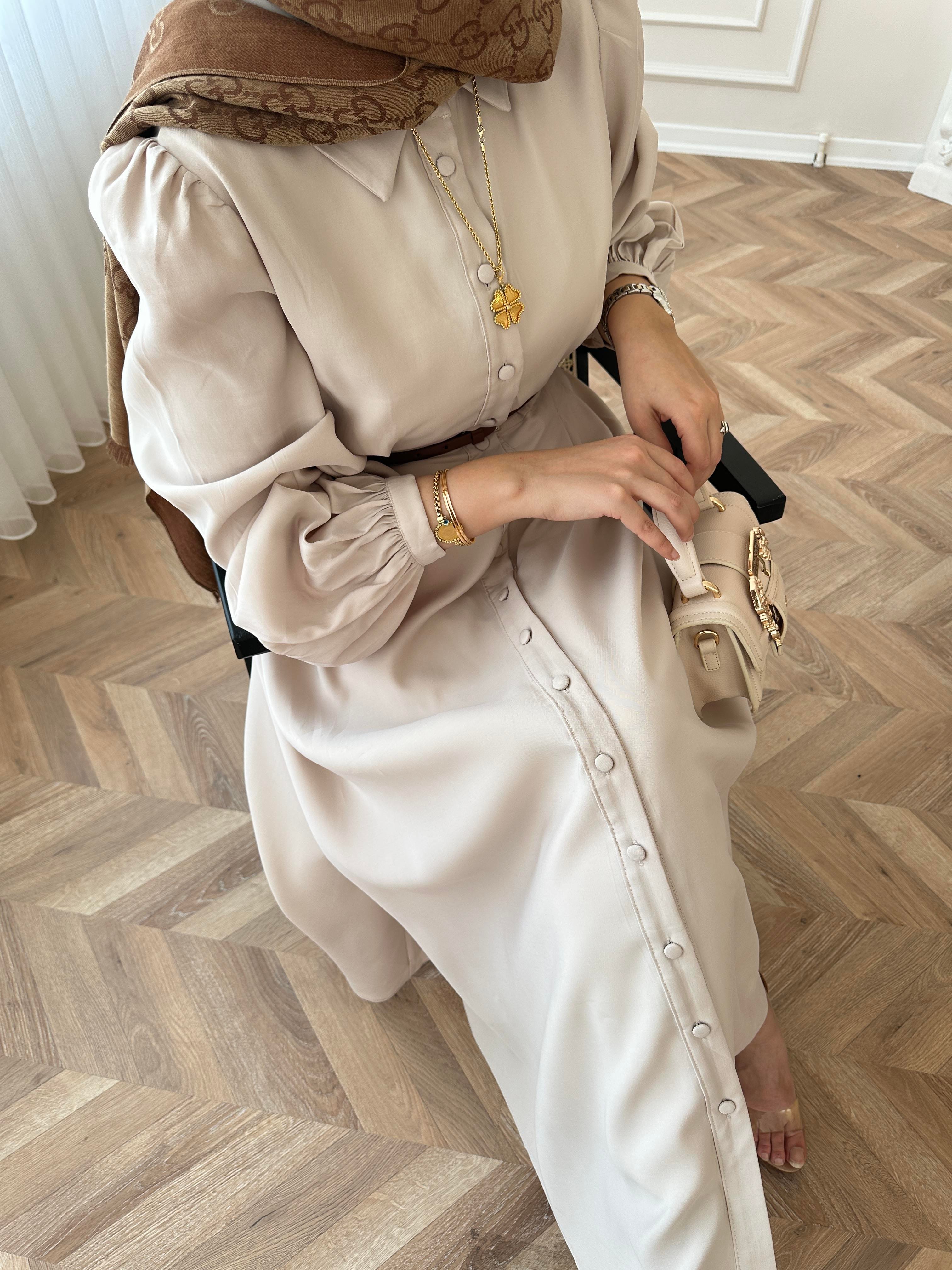 Perla Tensel Elbise Su Yeşili