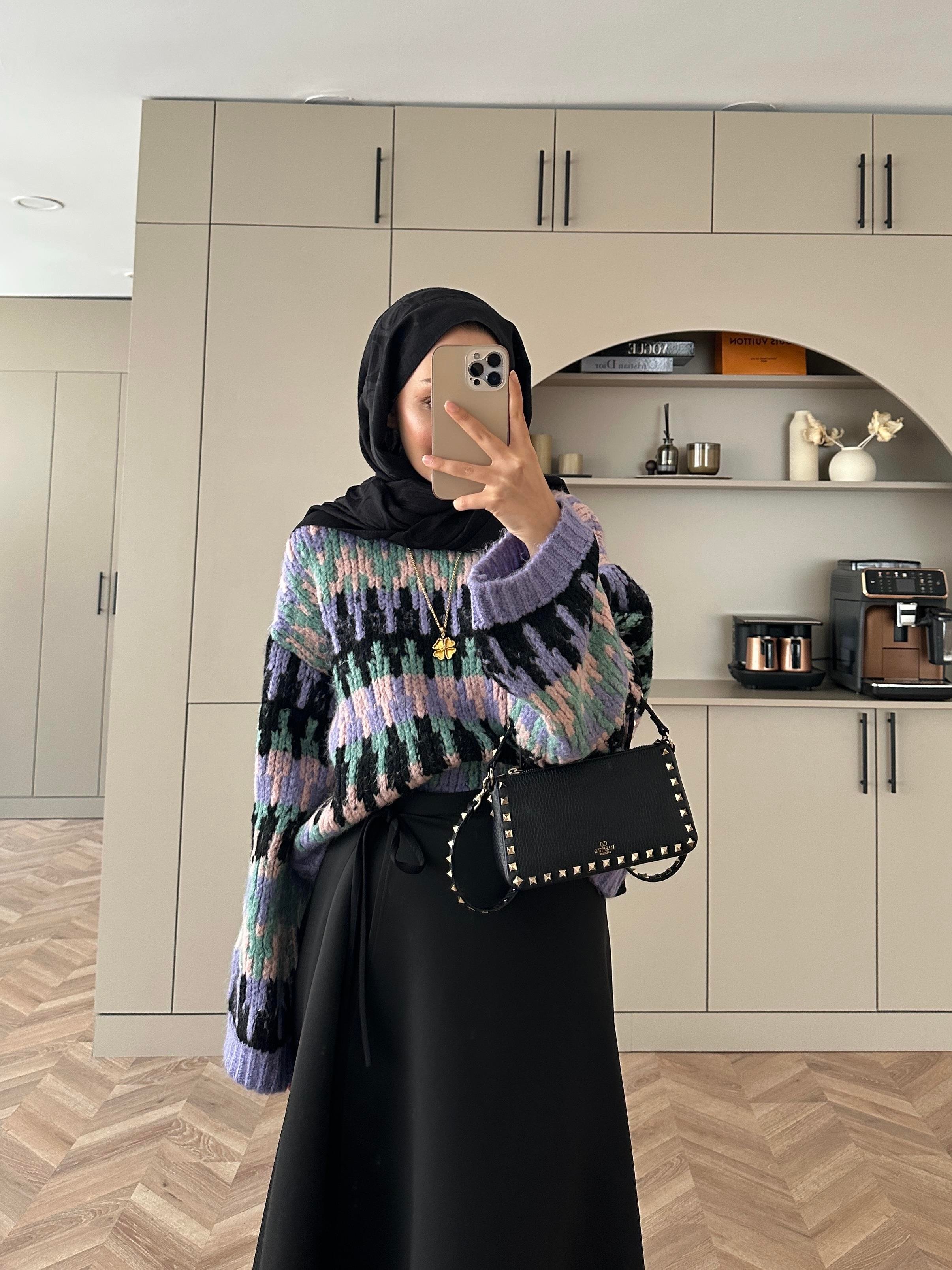 Pola Balon Kol Kazak Lila