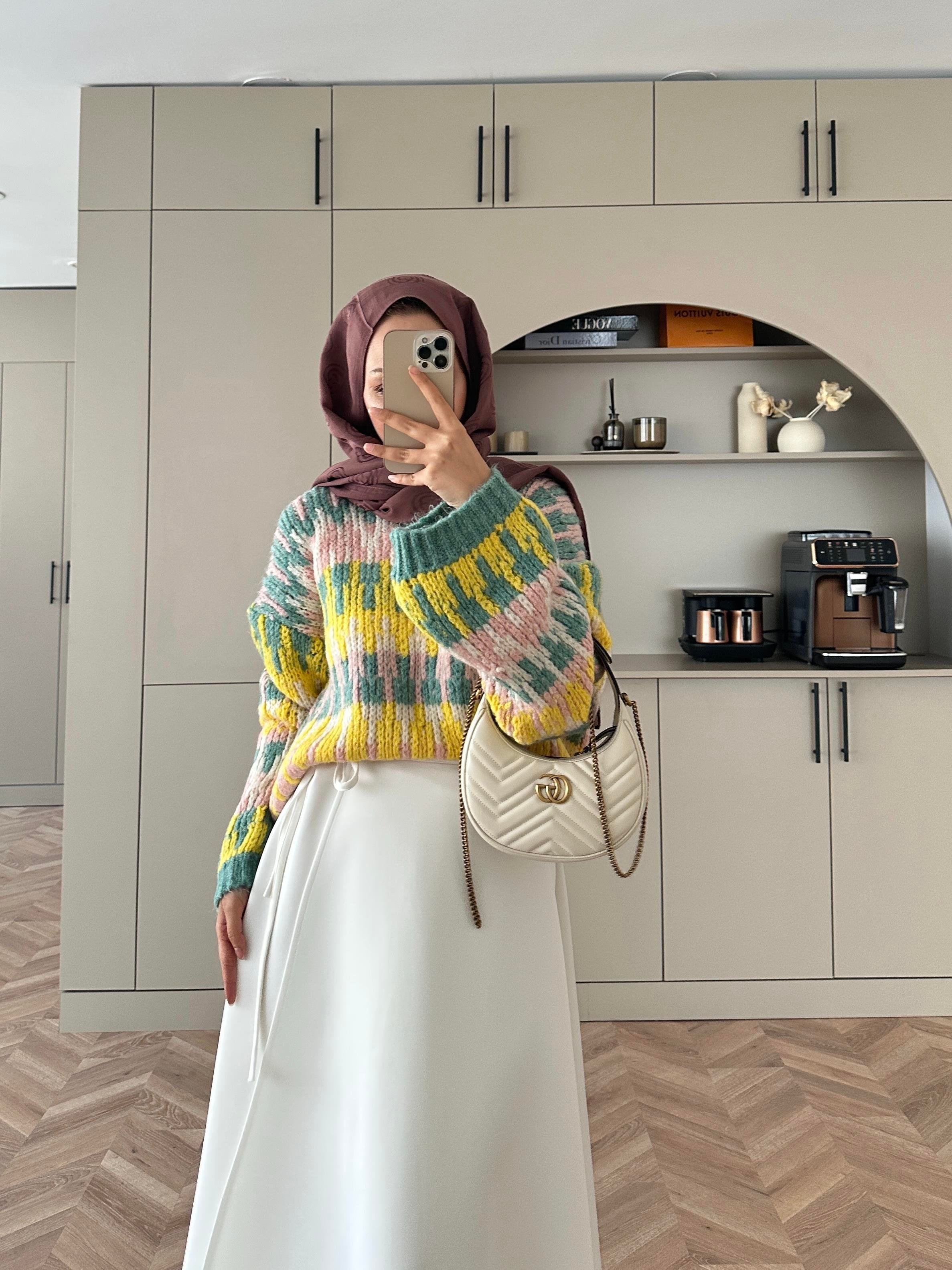 Pola Balon Kol Kazak Yeşil