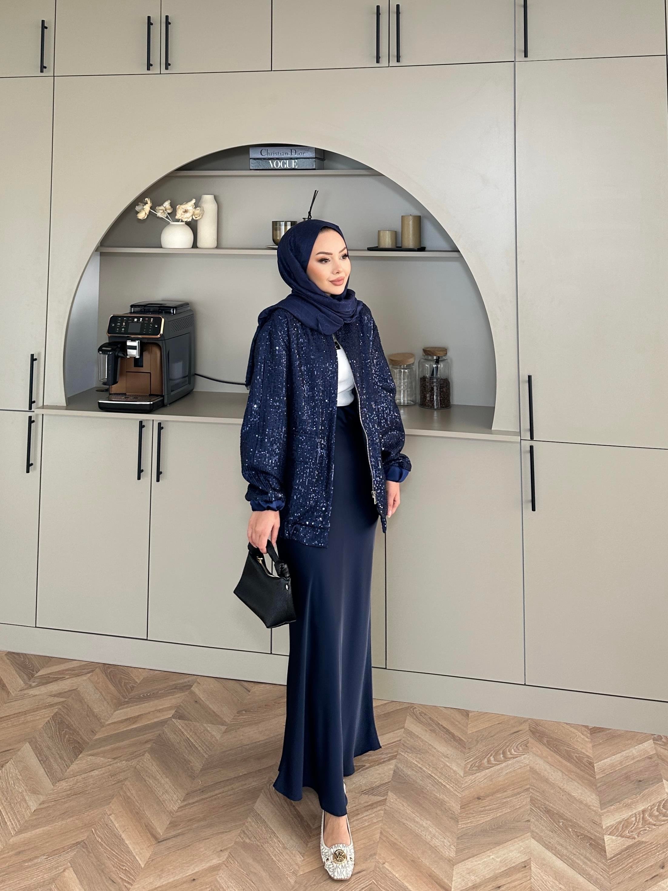 Pullu Bomber Ceket Lacivert