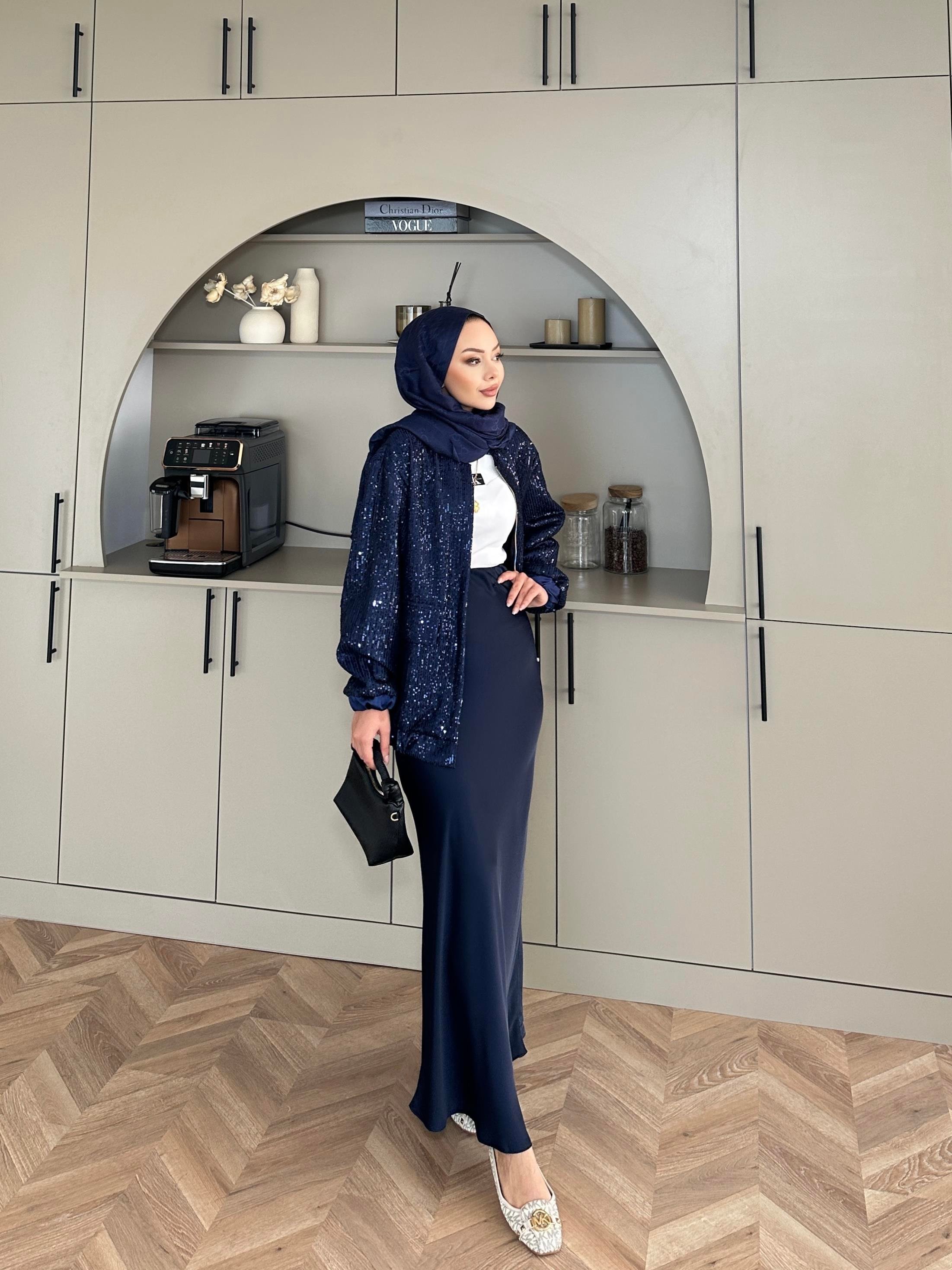 Pullu Bomber Ceket Lacivert