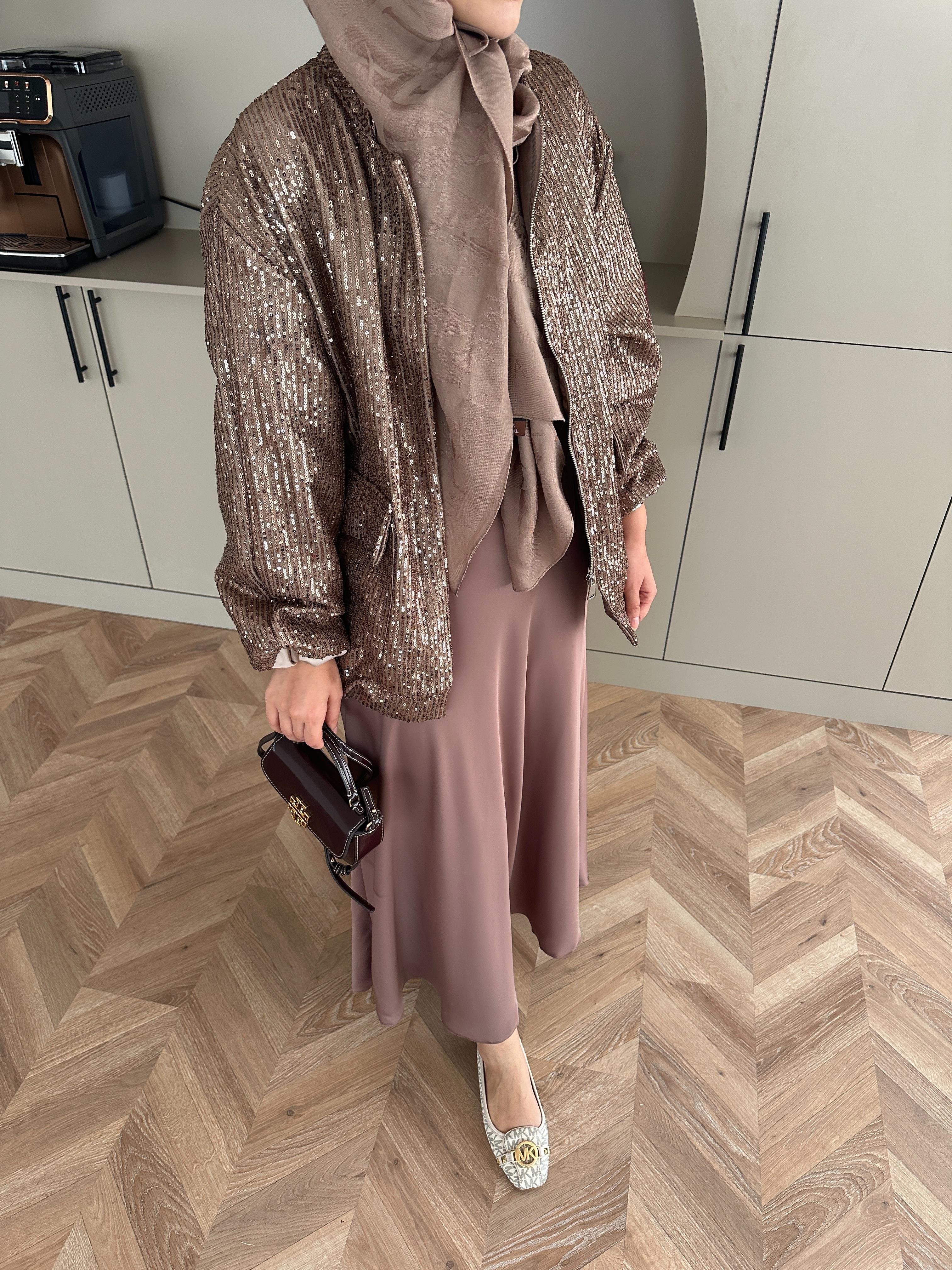 Pullu Bomber Ceket Vizon