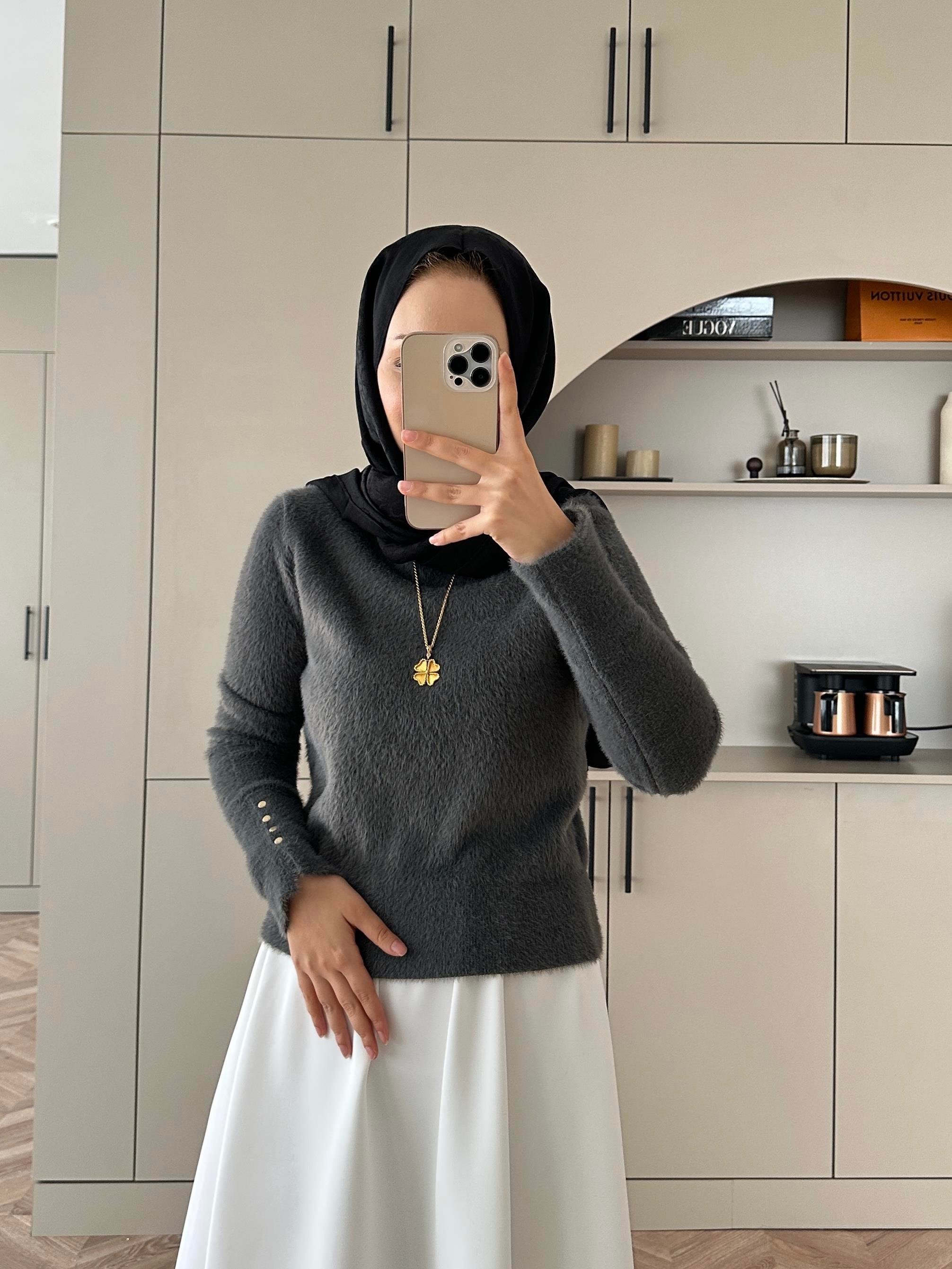 Pure Angora Kazak Gri