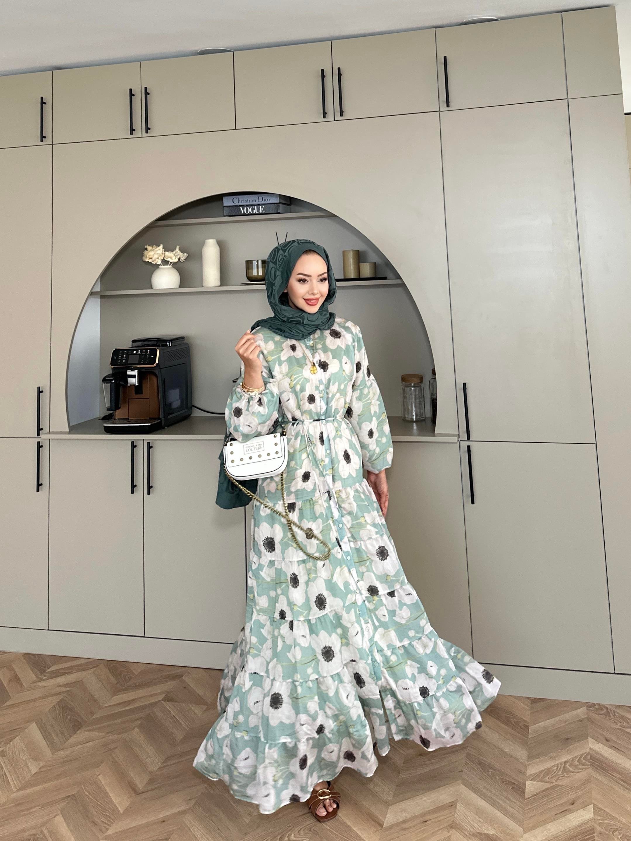 Radia Tül Elbise Haki