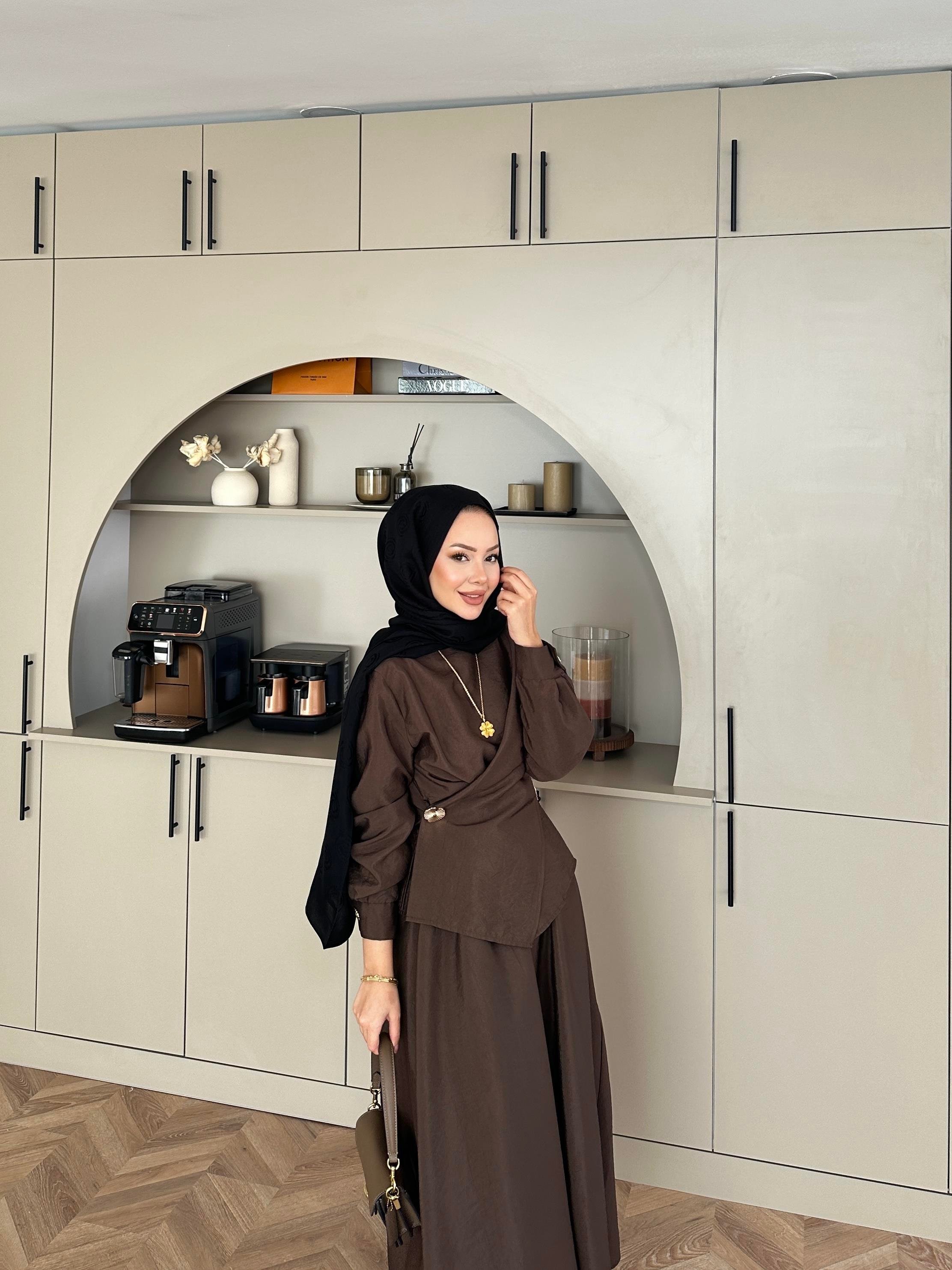 Raisa Cupra Etekli Takım Kahve