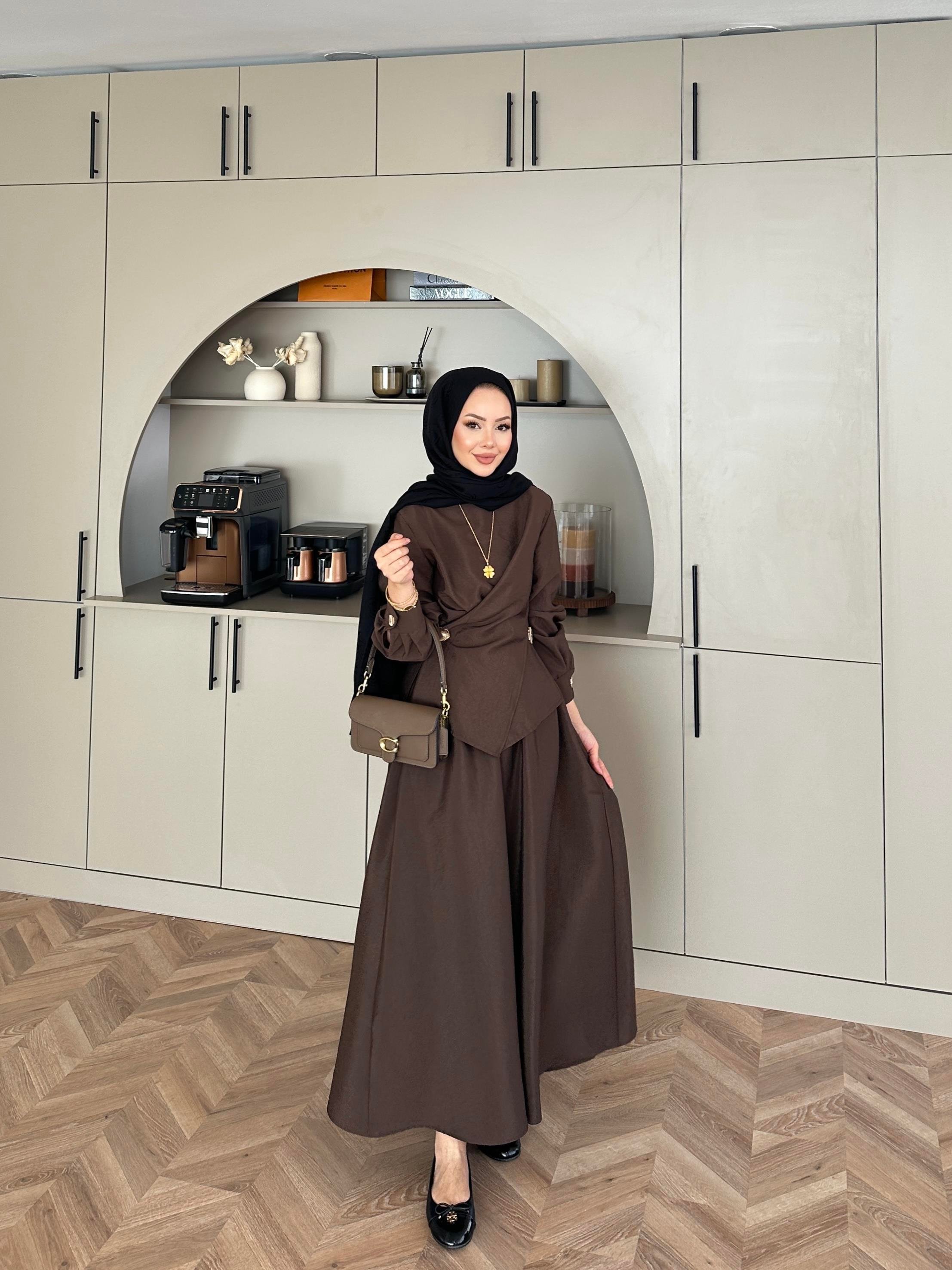 Raisa Cupra Etekli Takım Kahve