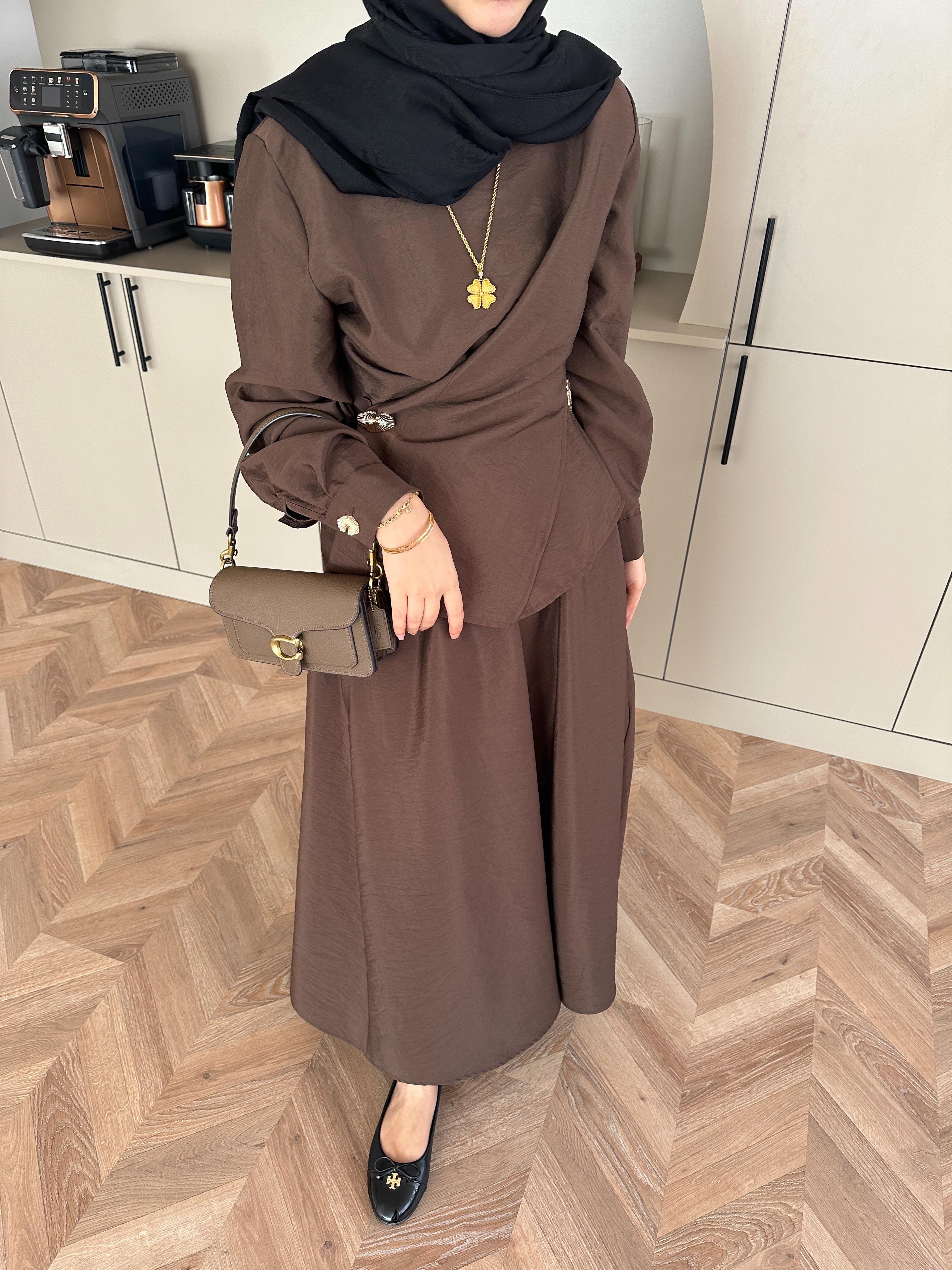 Raisa Cupra Etekli Takım Kahve