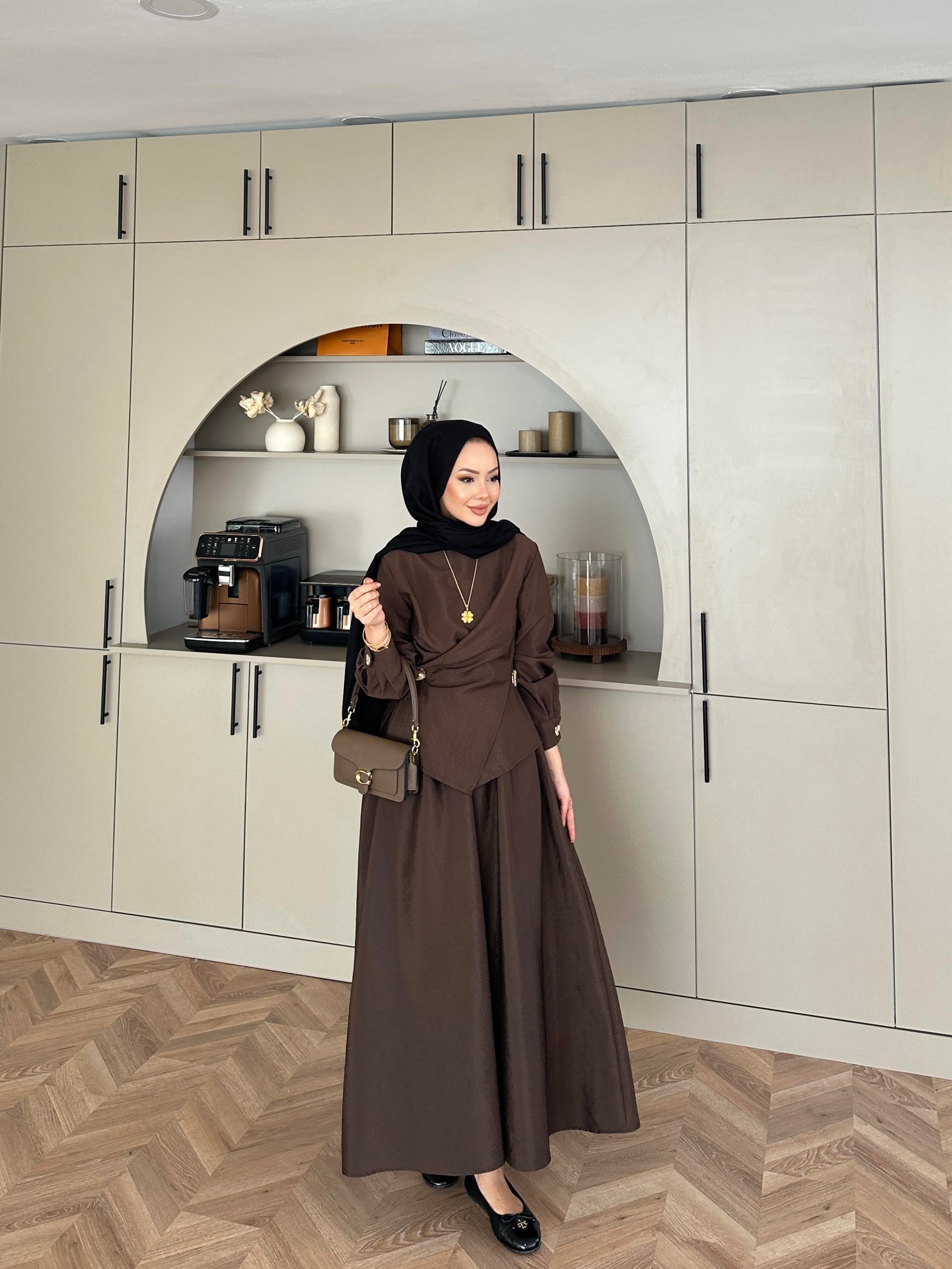 Raisa Cupra Etekli Takım Kahve