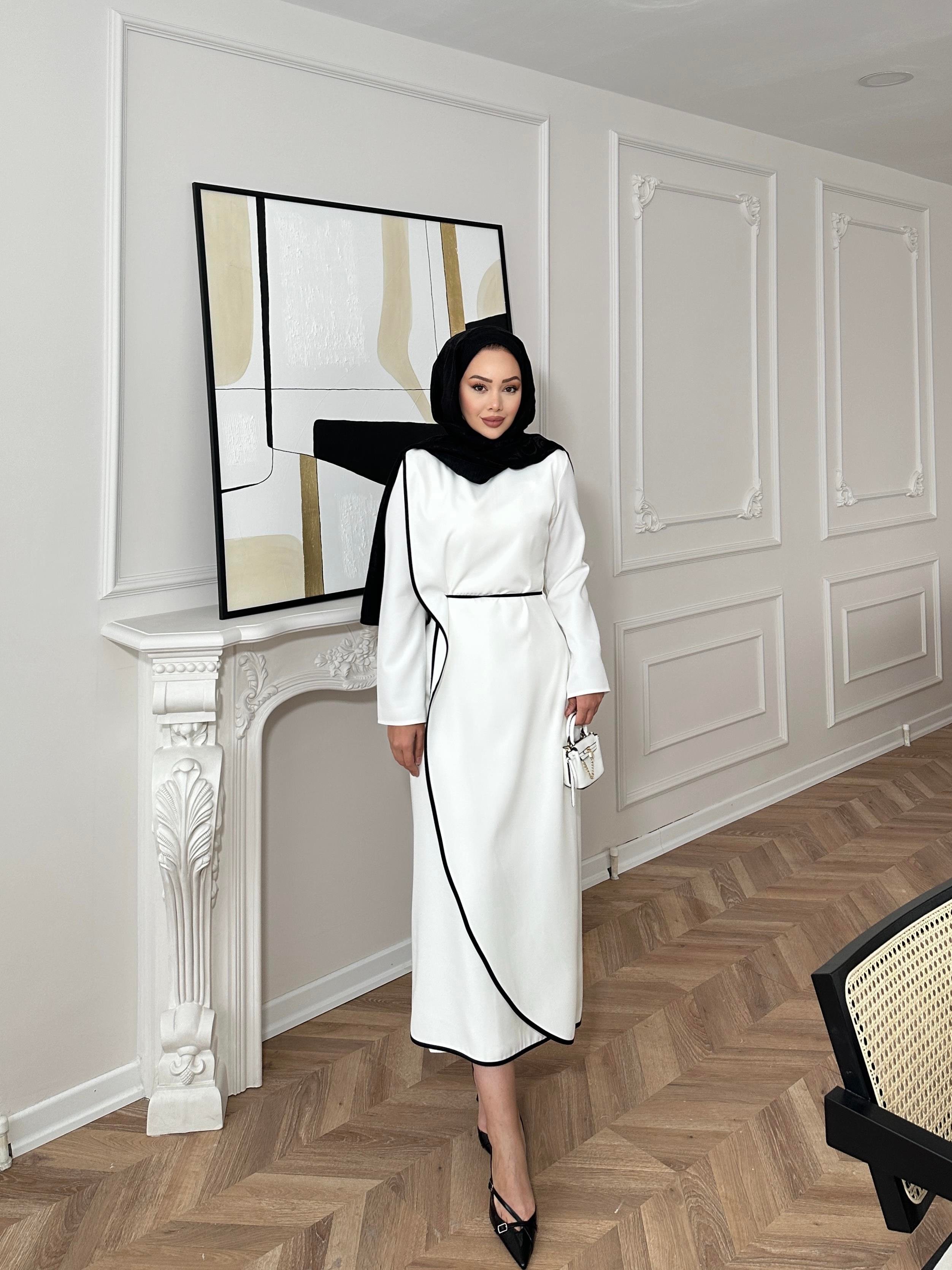 Rila Biyeli Elbise Beyaz