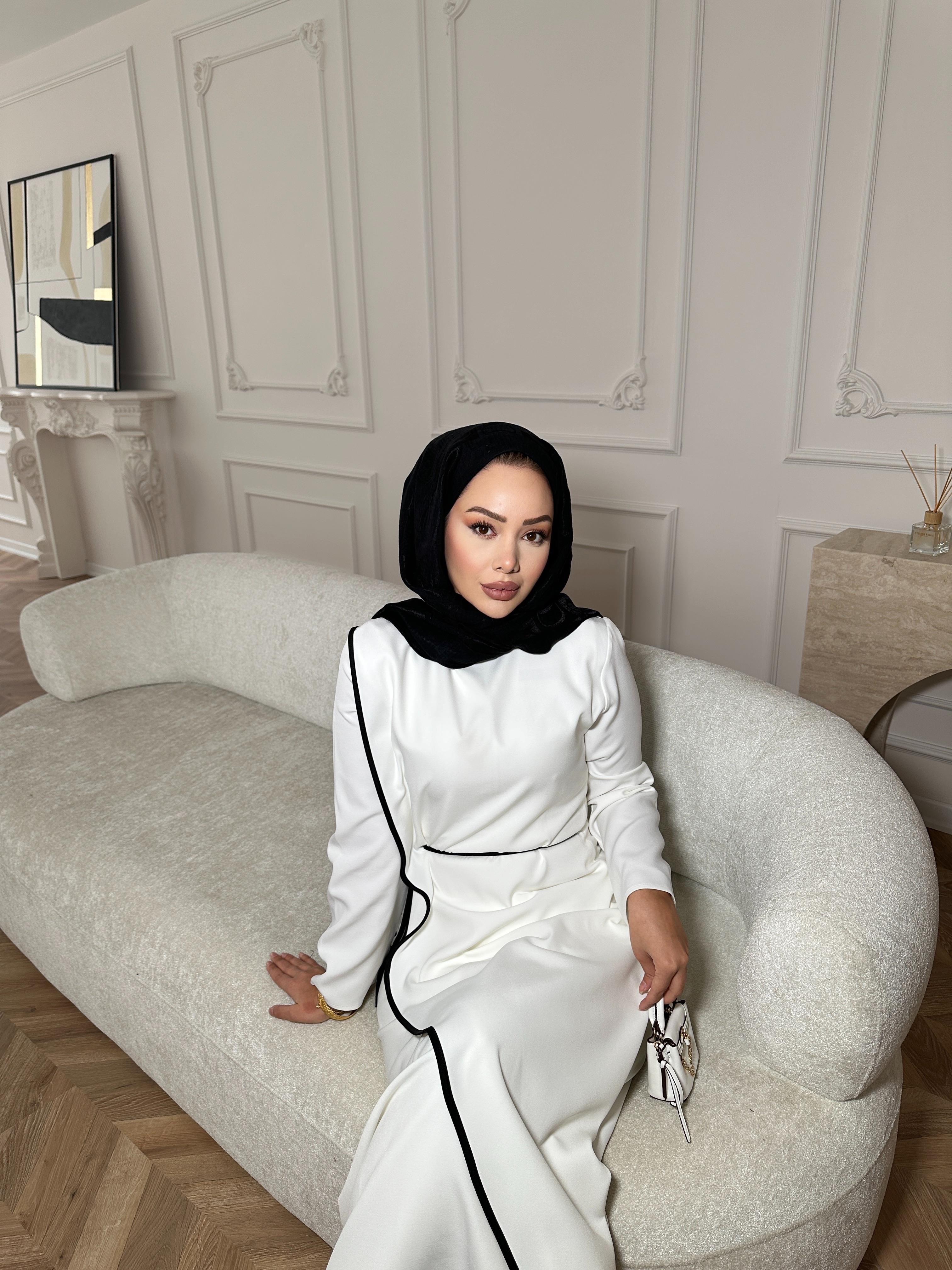 Rila Biyeli Elbise Beyaz