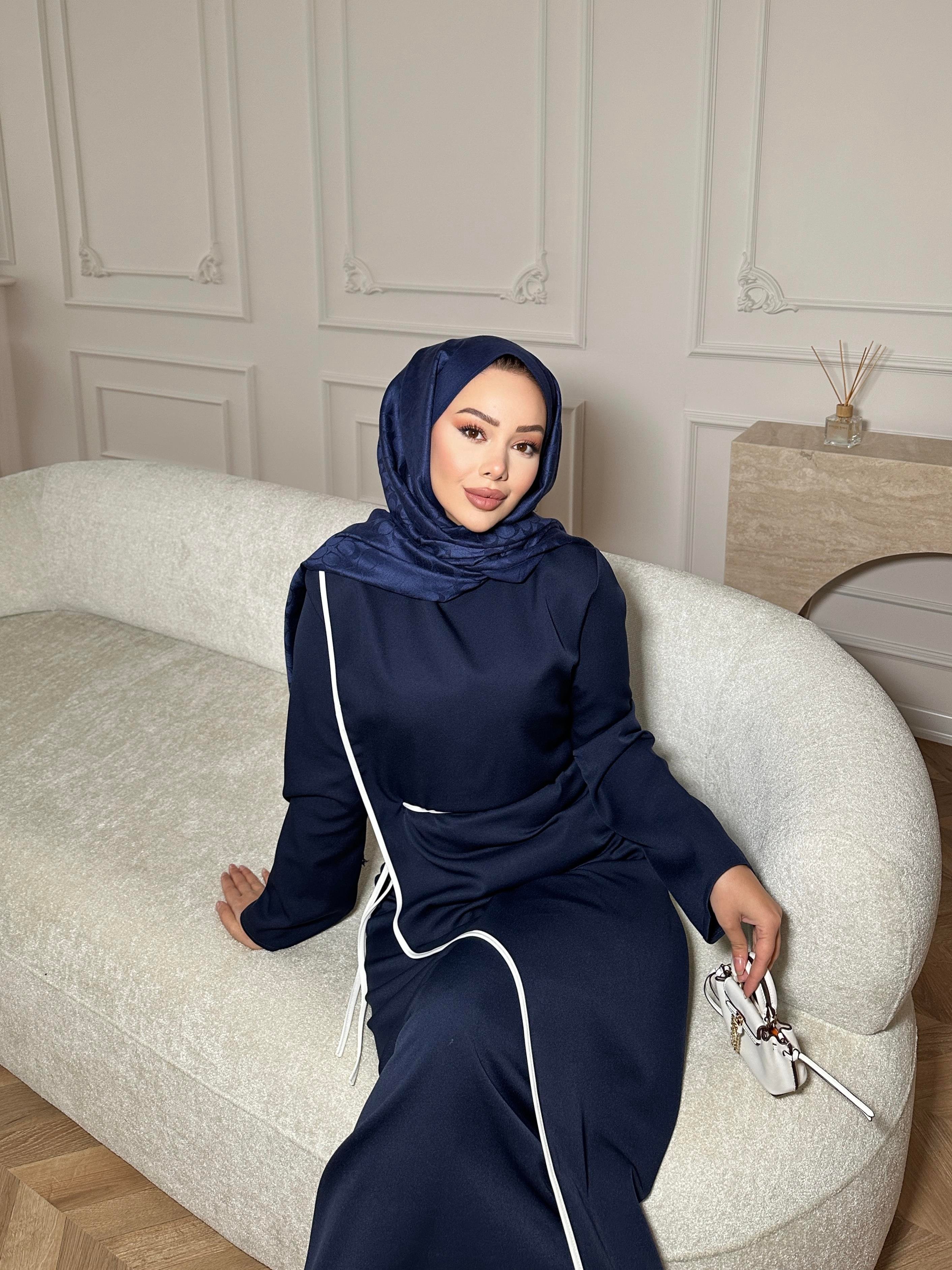 Rila Biyeli Elbise Lacivert