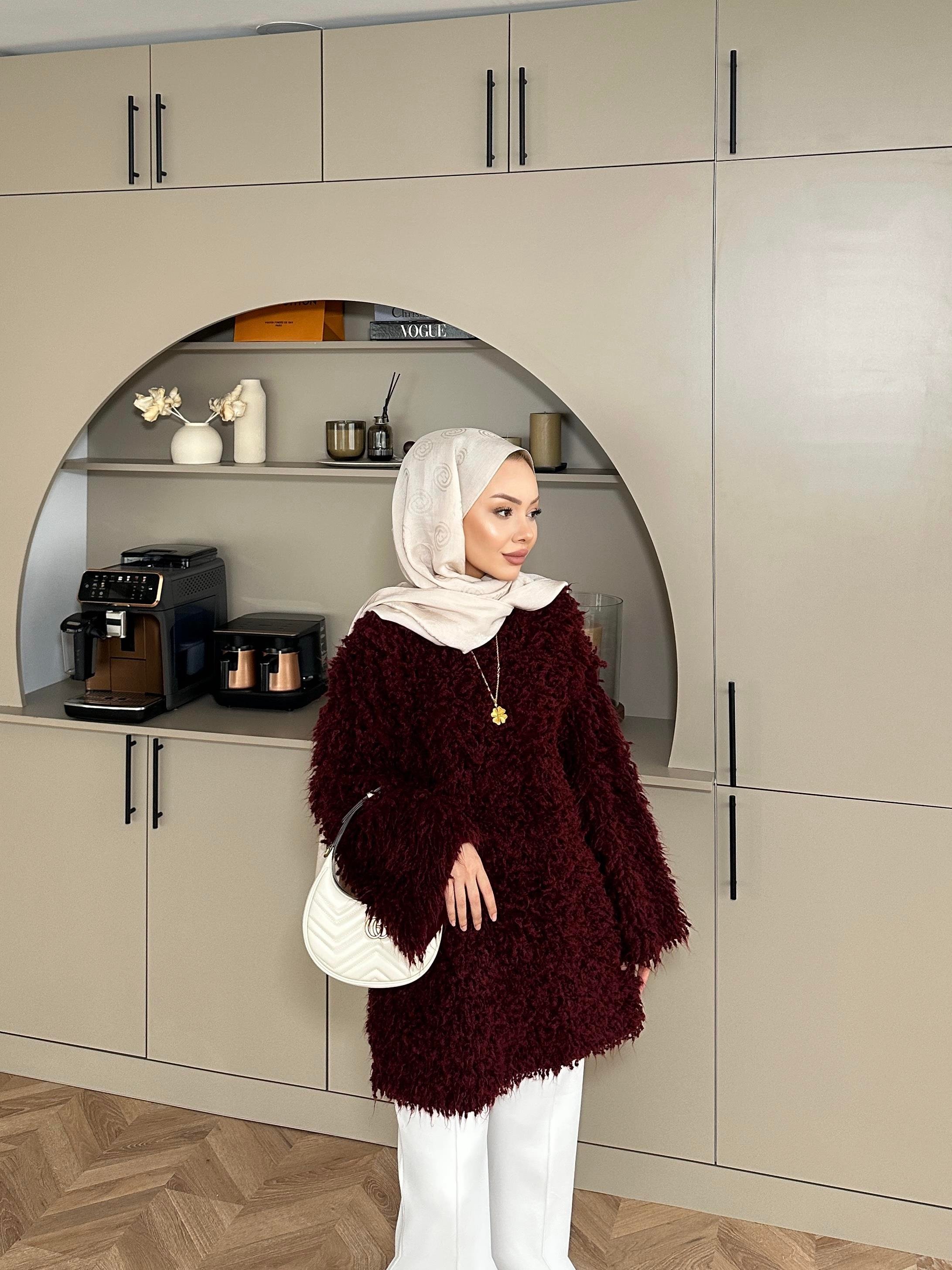 Saçaklı Kazak Bordo