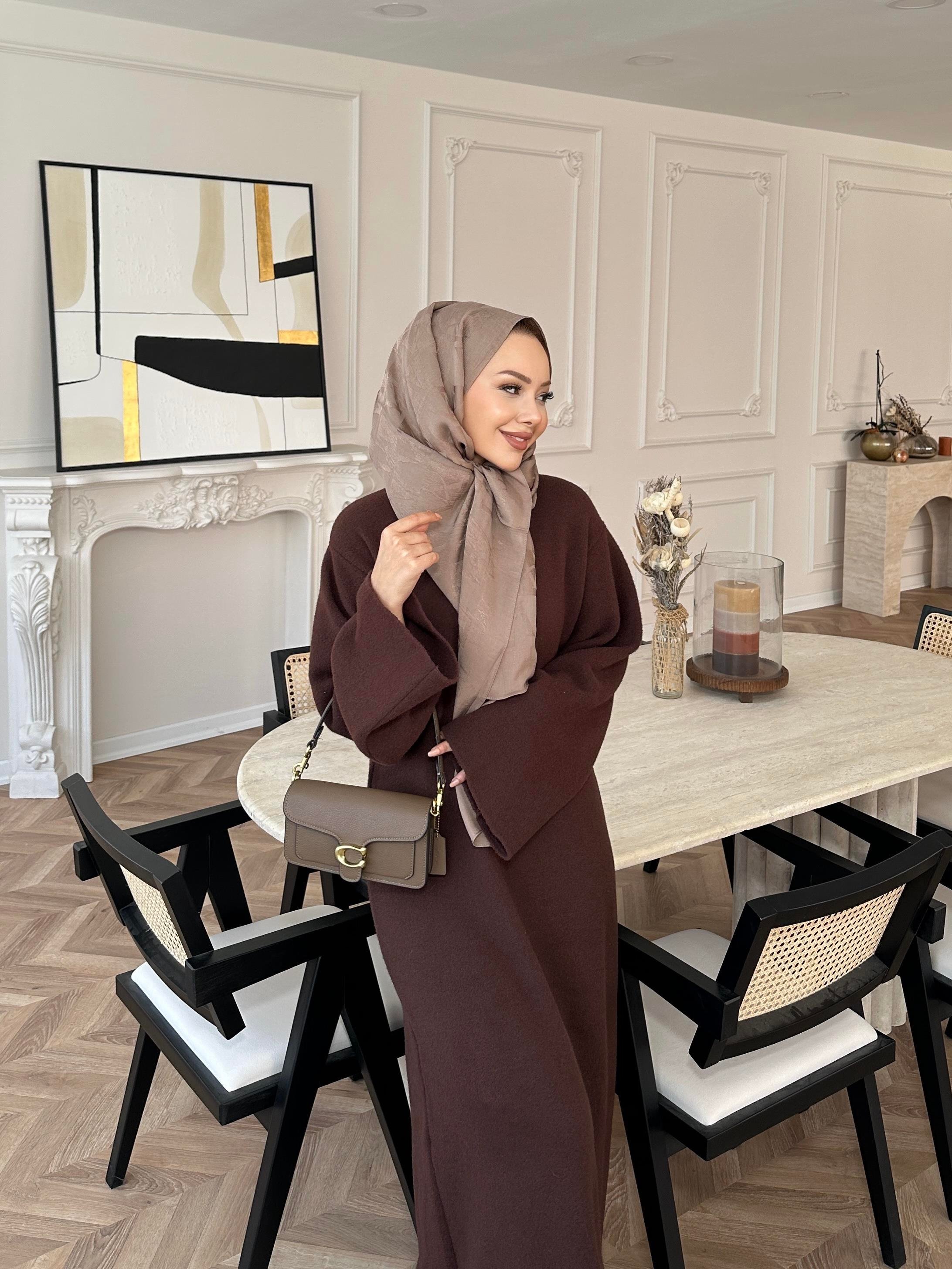 Siera Angora Elbise Acı Kahve