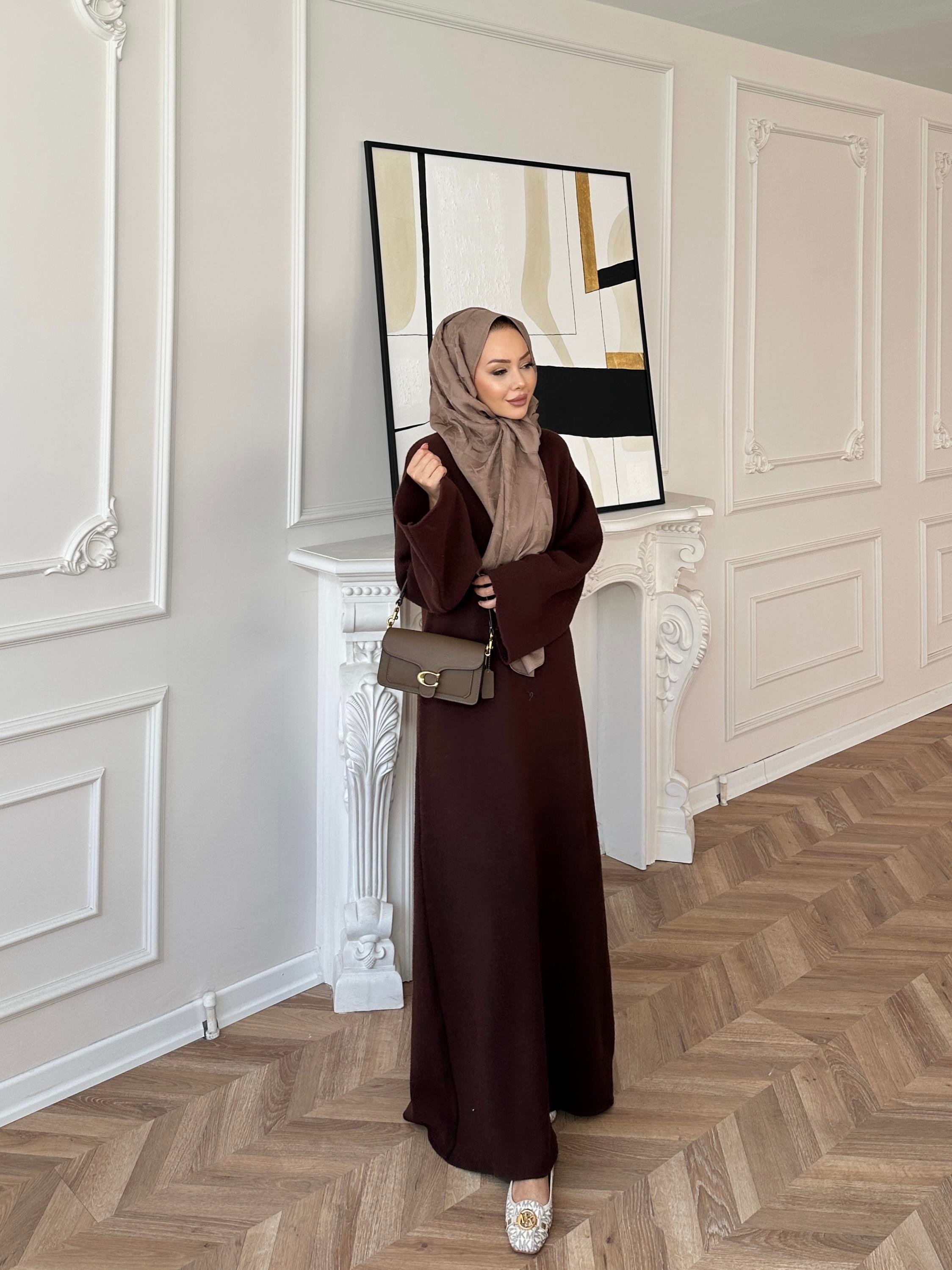 Siera Angora Elbise Acı Kahve