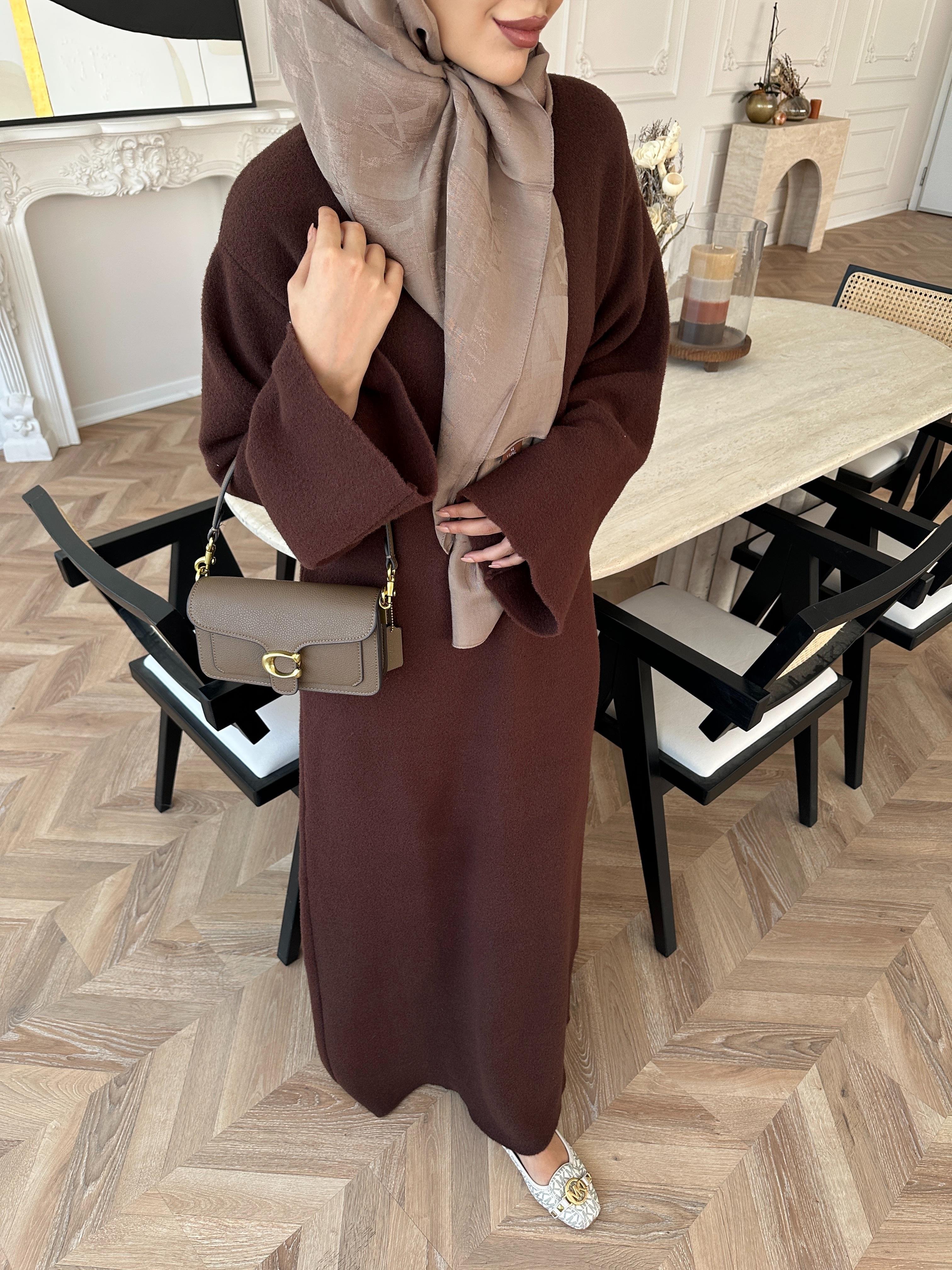 Siera Angora Elbise Acı Kahve