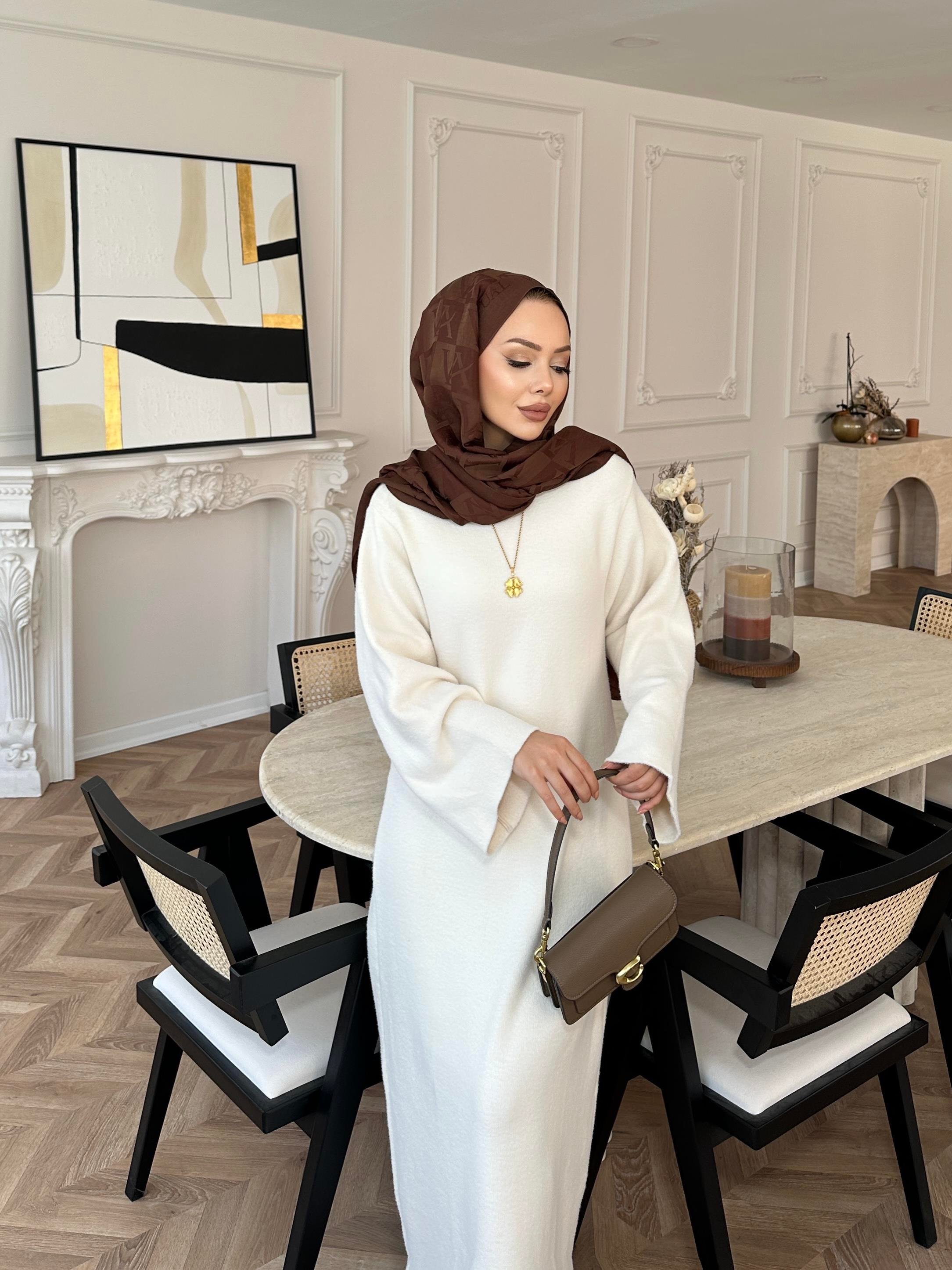 Siera Angora Elbise Ekru