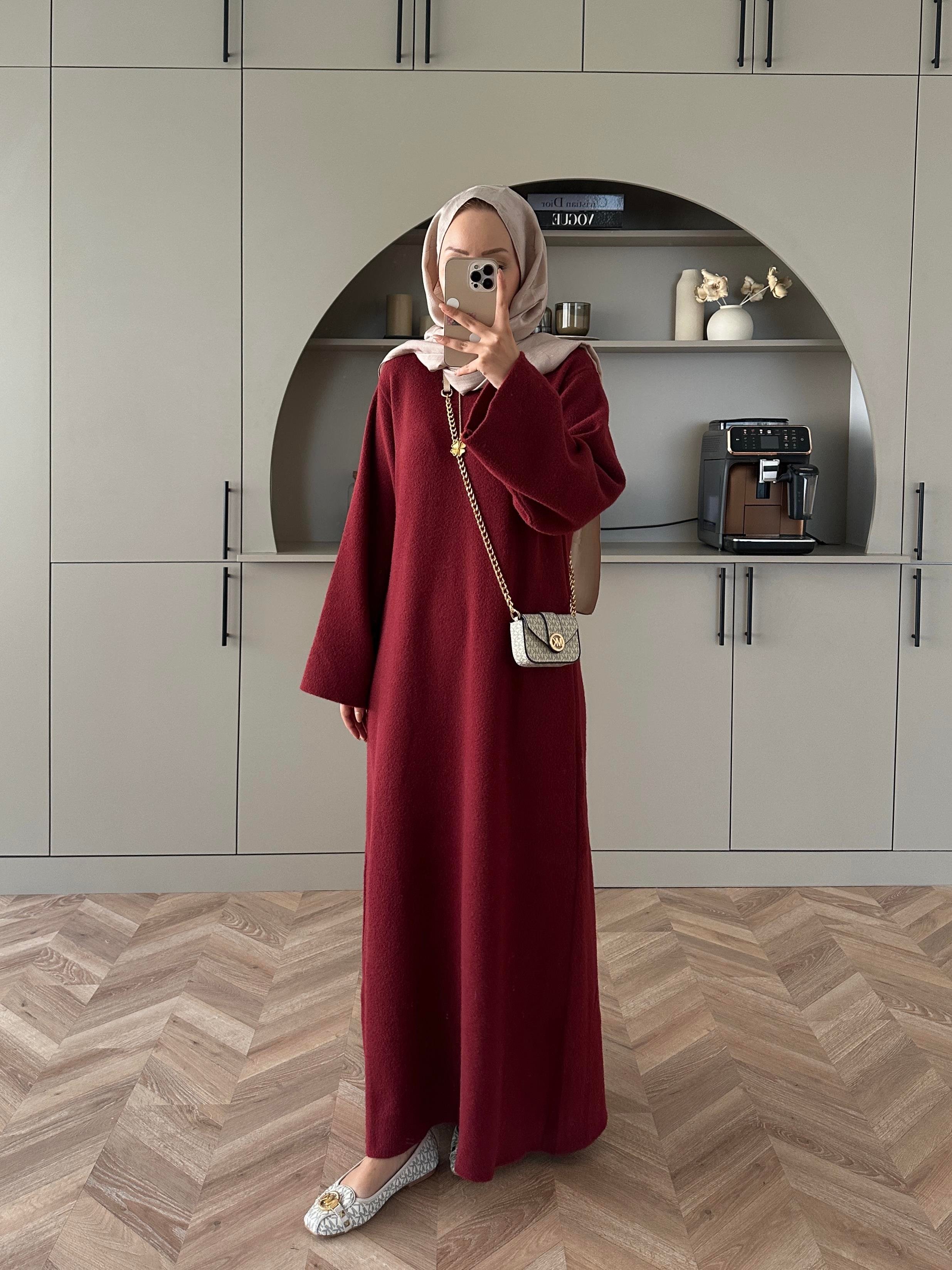 Siera Angora Elbise Mürdüm