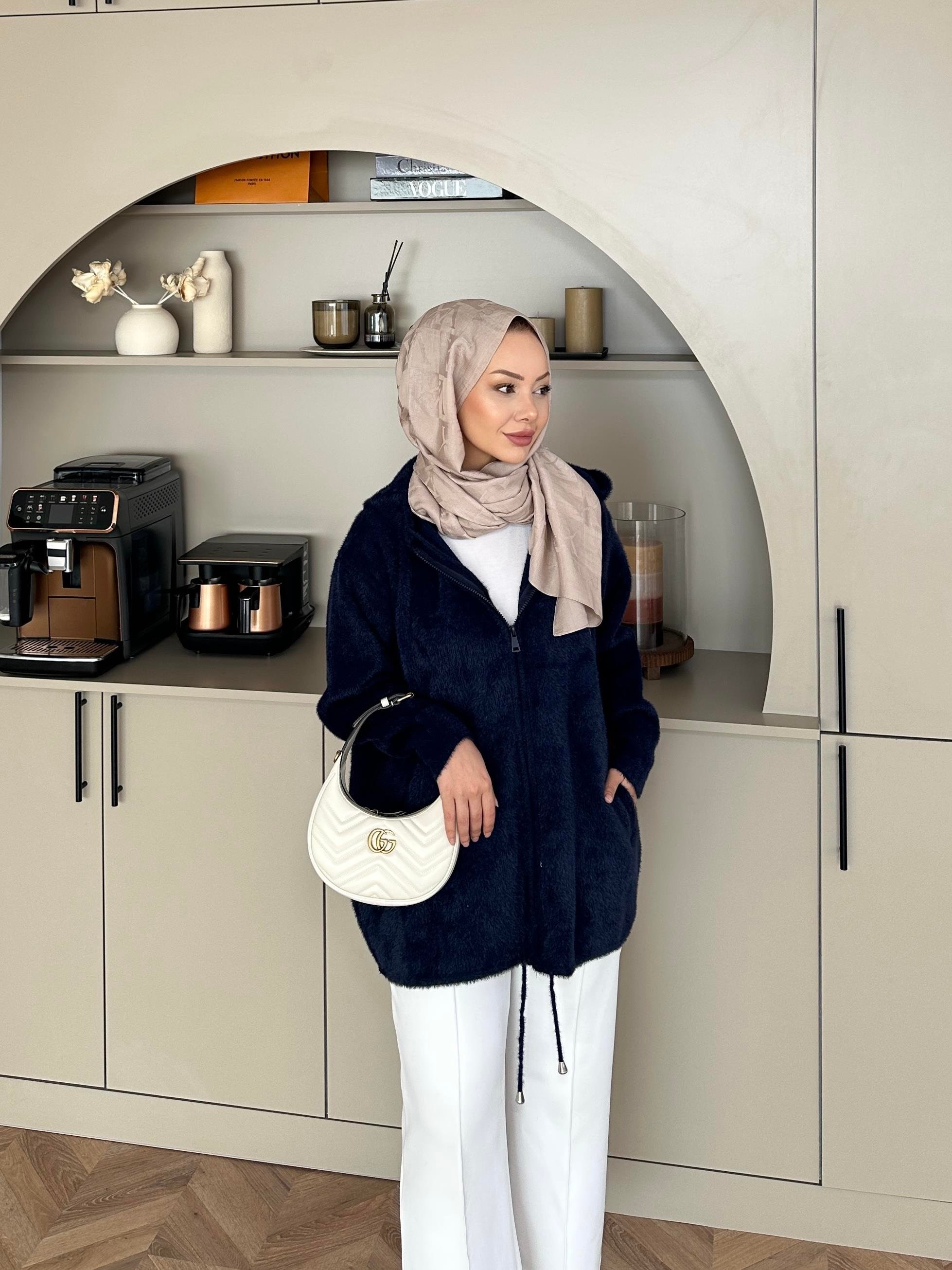 Sonya Angora Hırka Lacivert