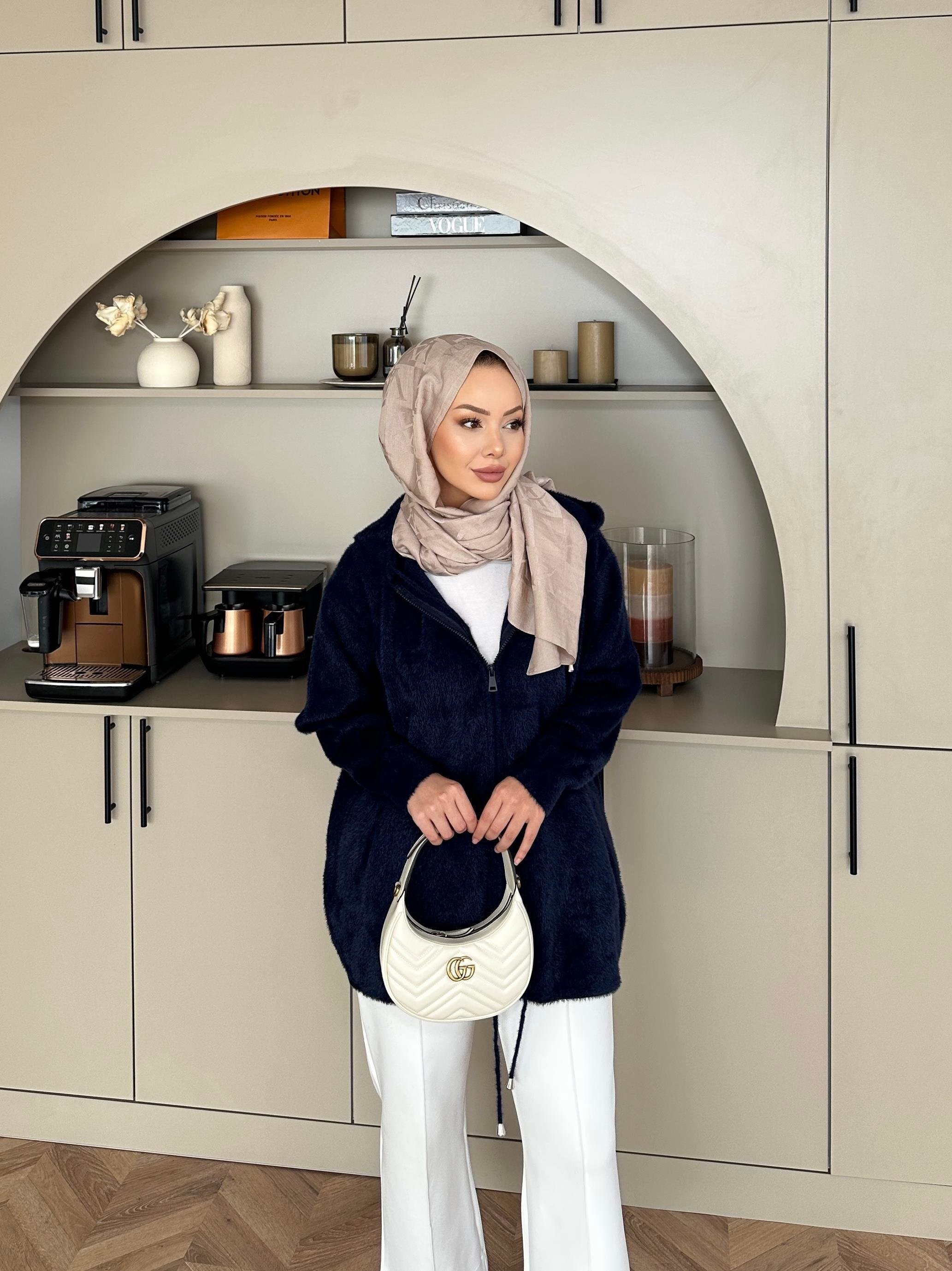 Sonya Angora Hırka Lacivert