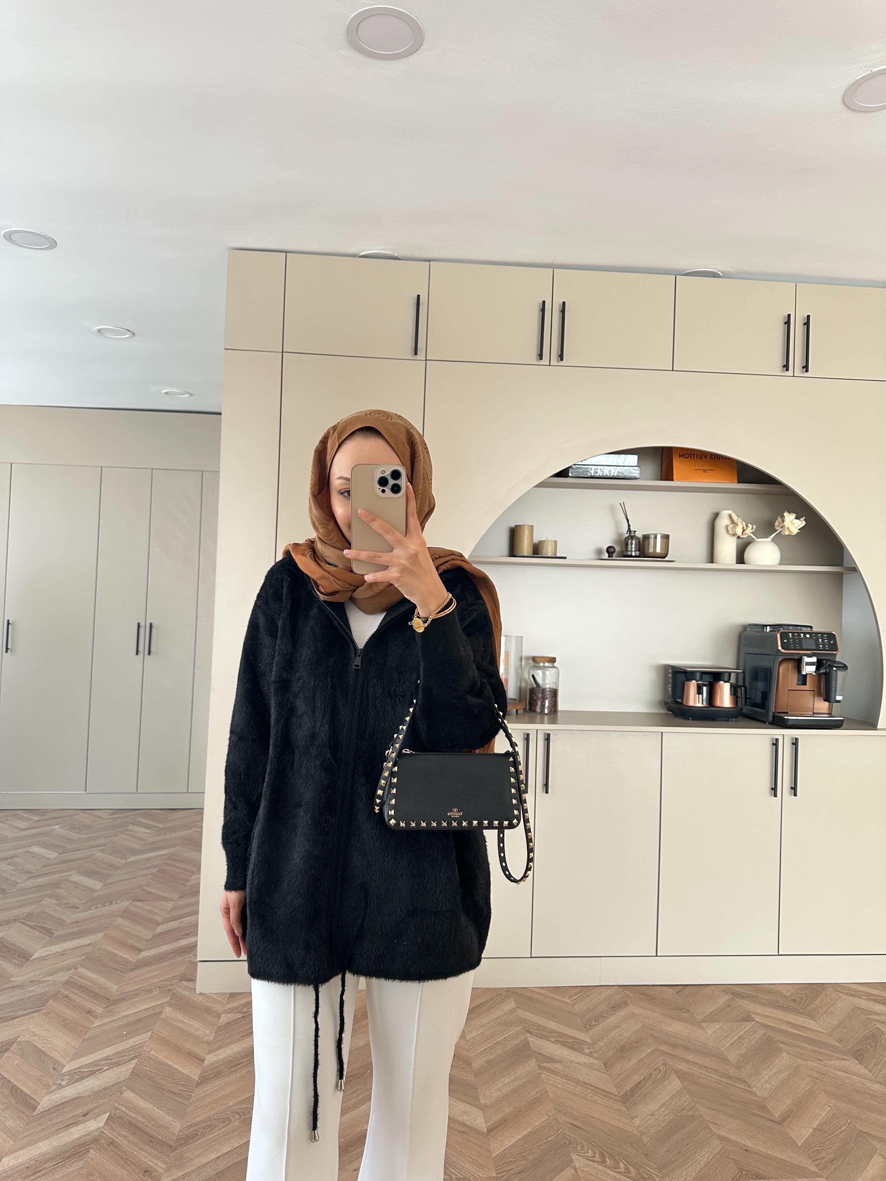 Sonya Angora Hırka Siyah