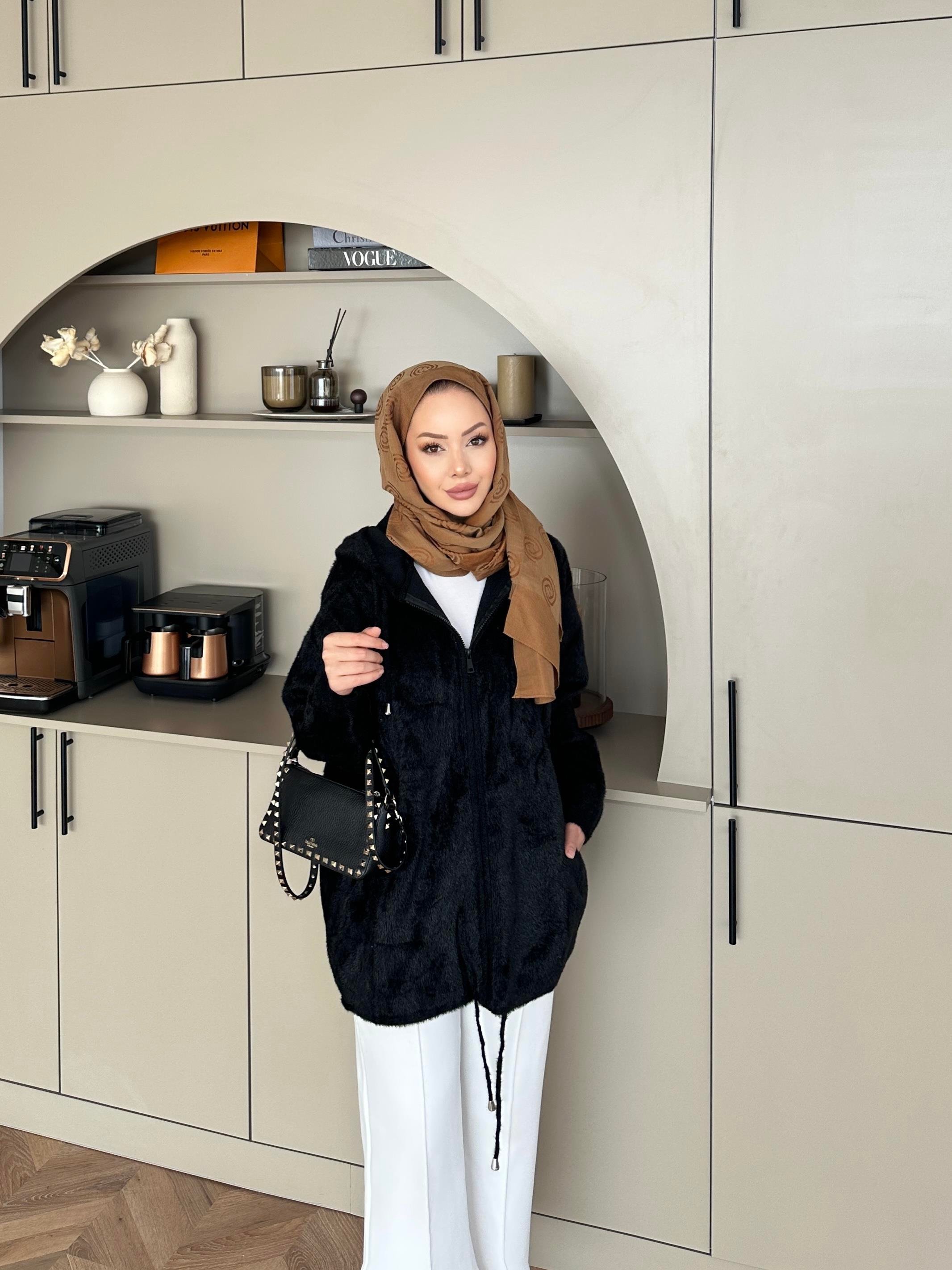 Sonya Angora Hırka Siyah