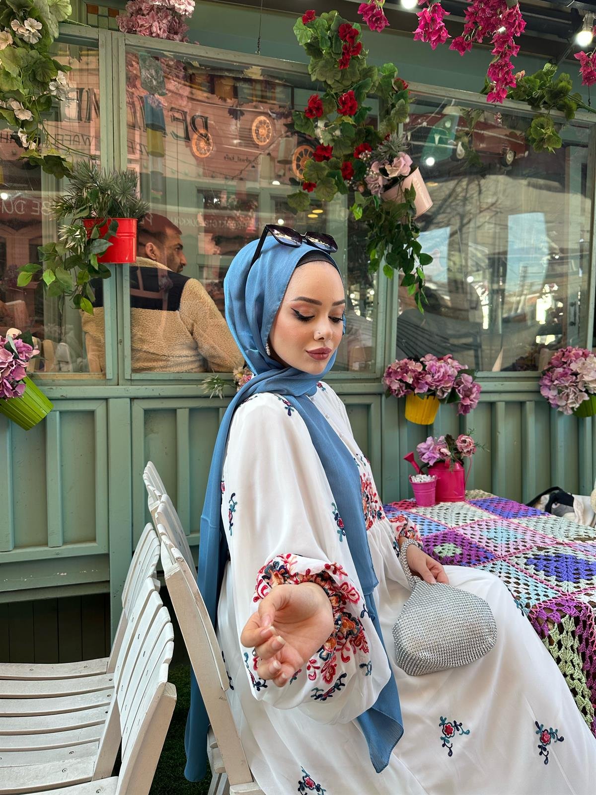 Sue Janjan şal indigo