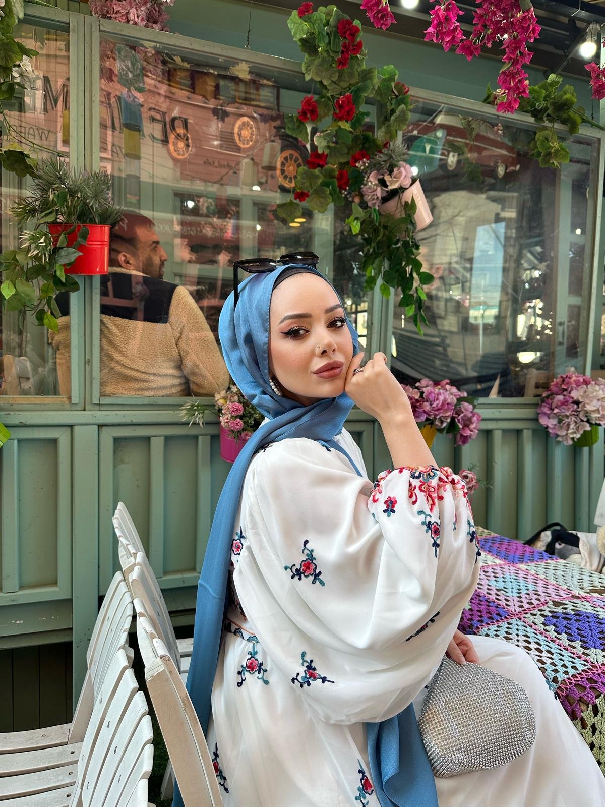 Sue Janjan şal indigo