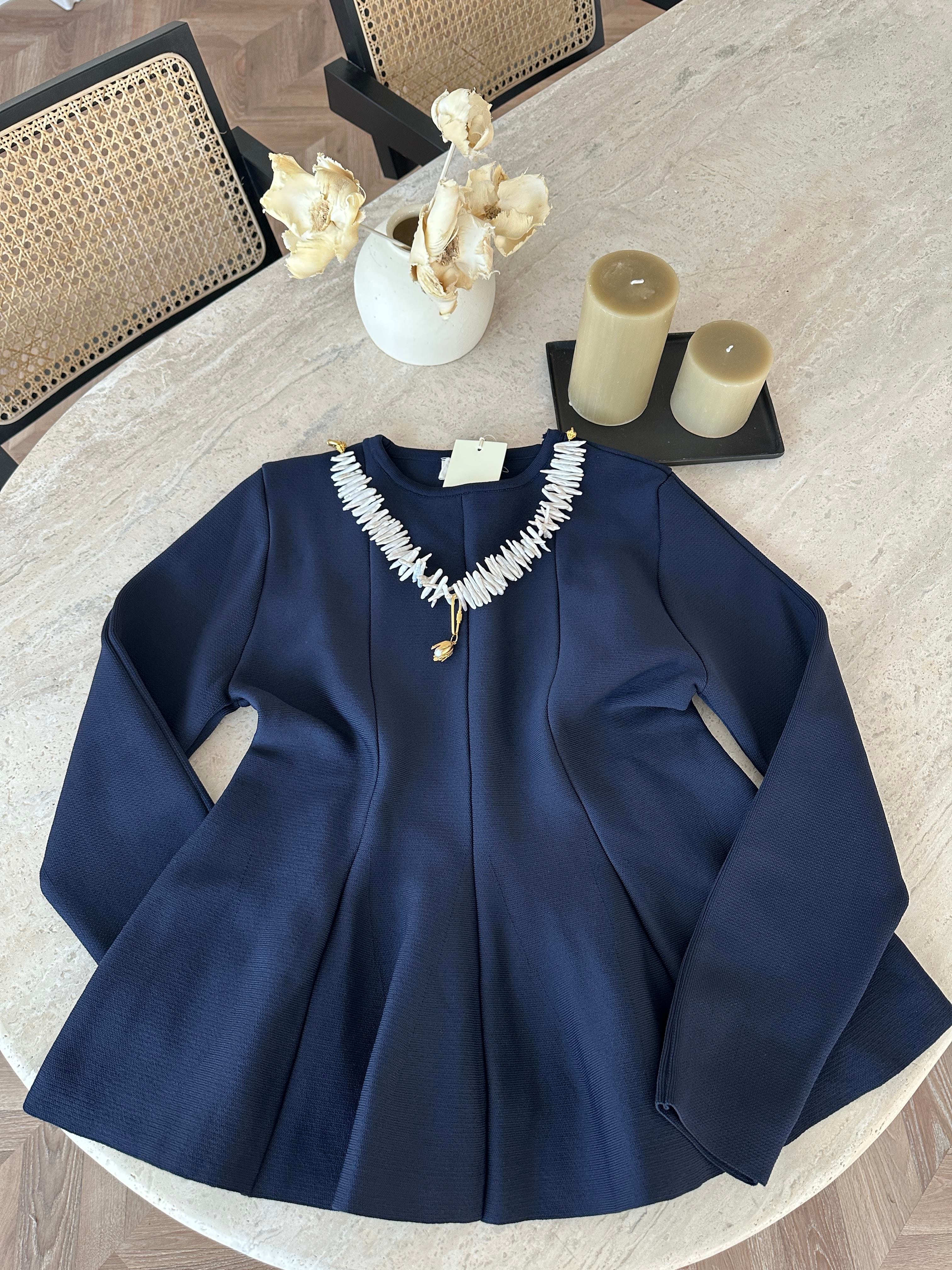 Tate Çelik Örme Kazak Lacivert