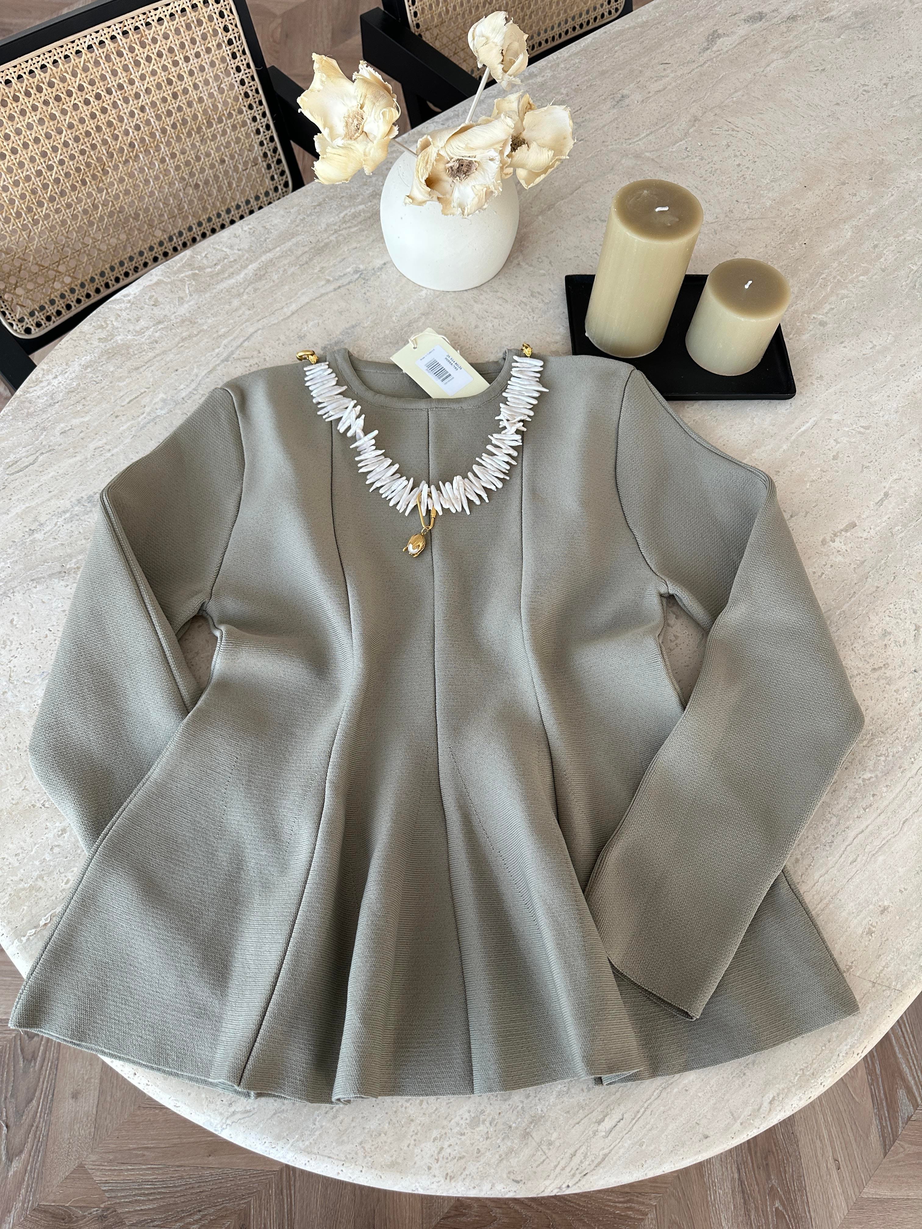 Tate Çelik Örme Kazak Vizon