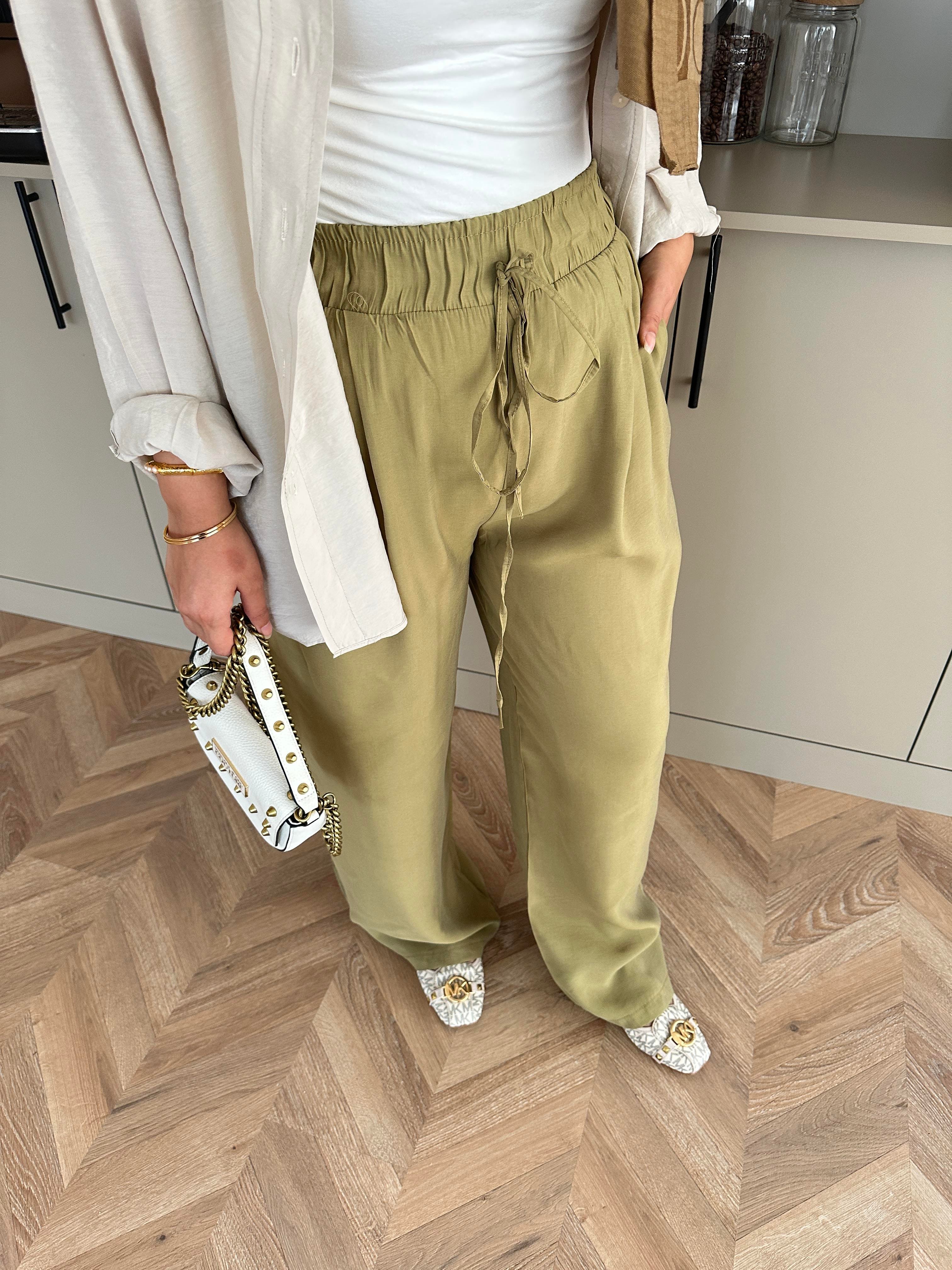 Keten Pantolon Çağla Yeşili