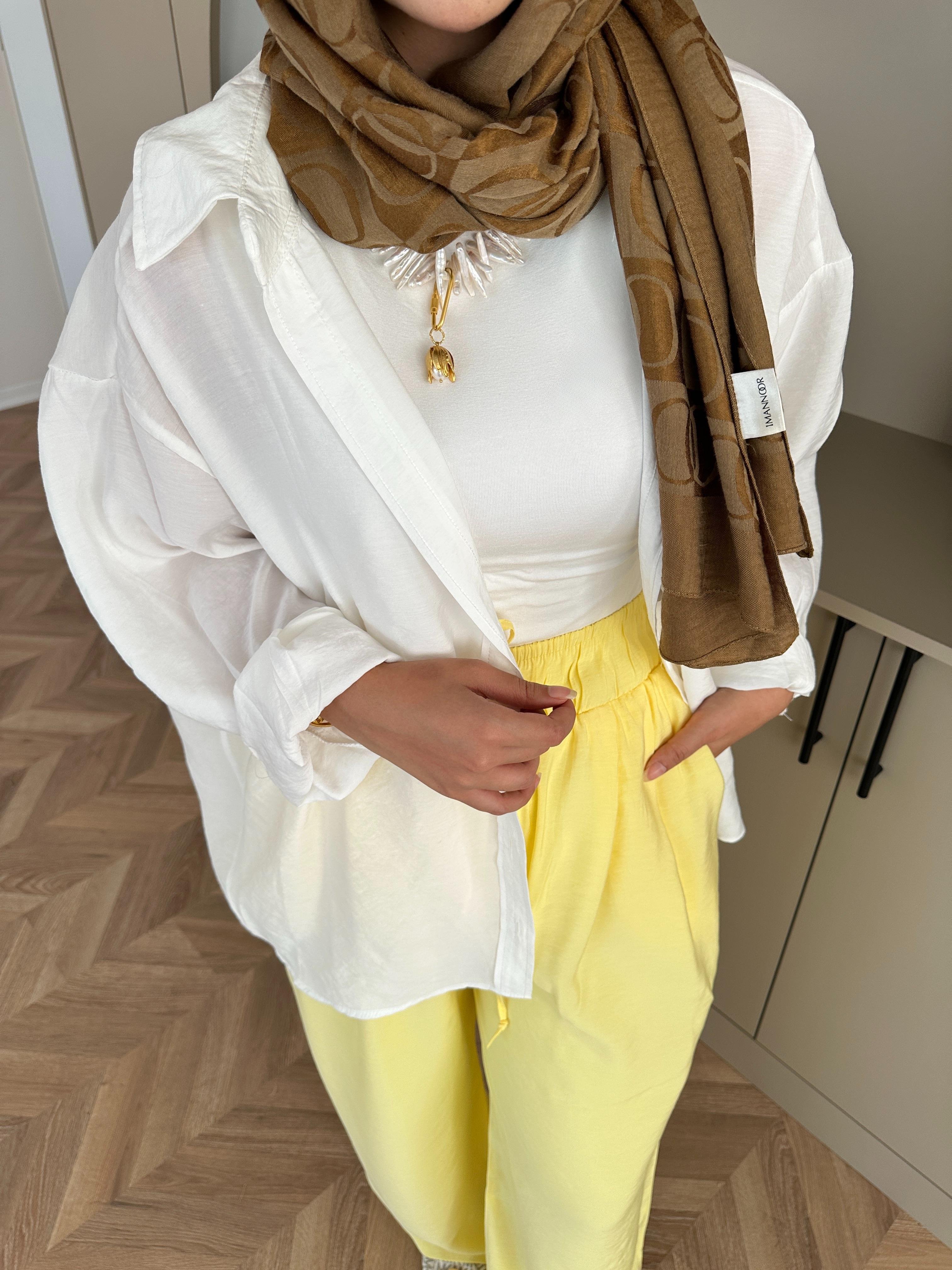 Keten Pantolon Sarı