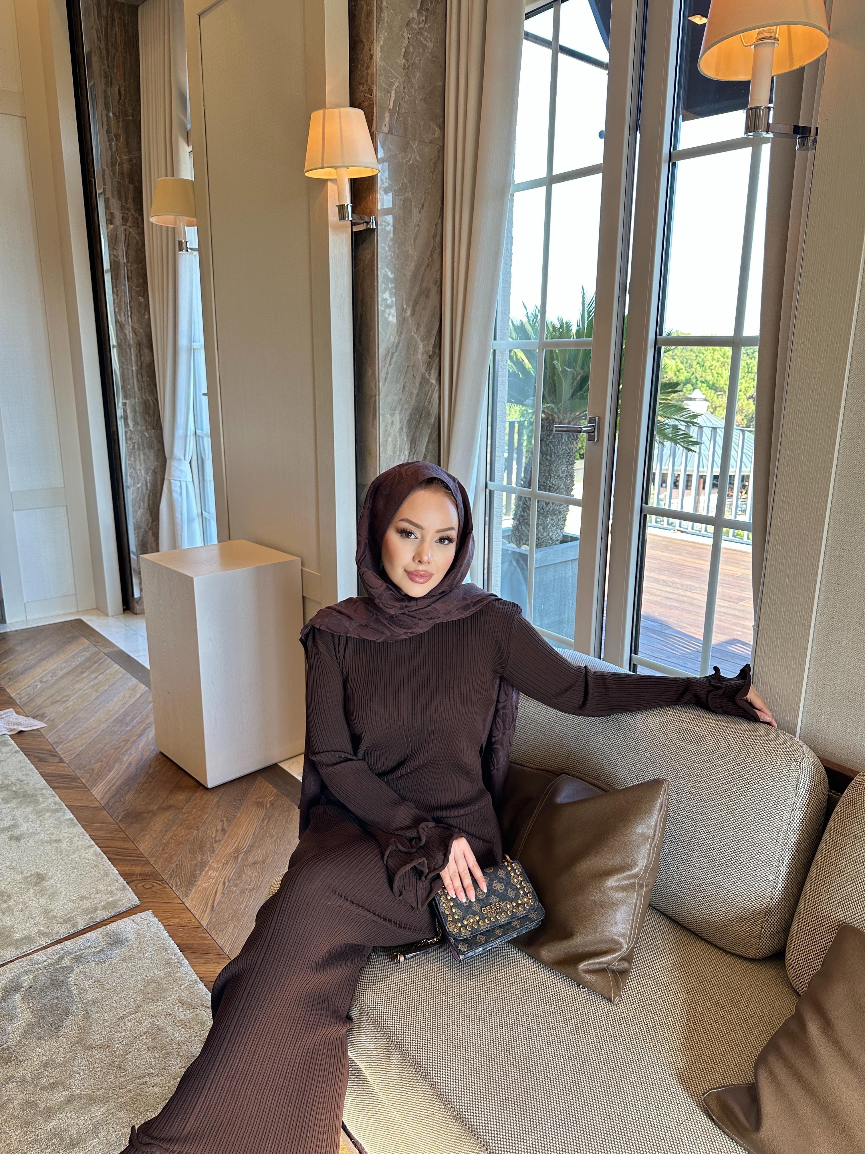 Vanora Triko Elbise Kahve