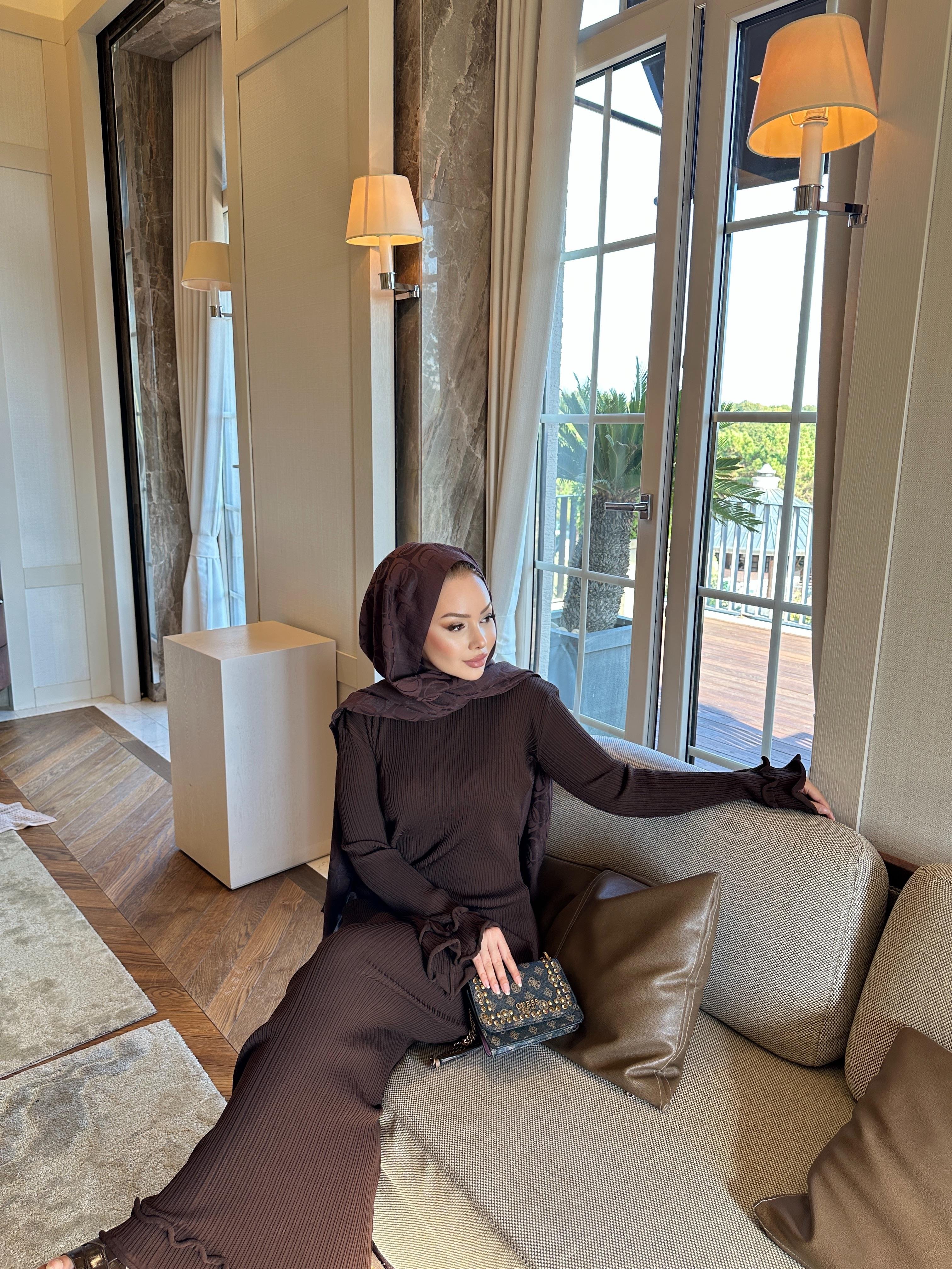 Vanora Triko Elbise Kahve