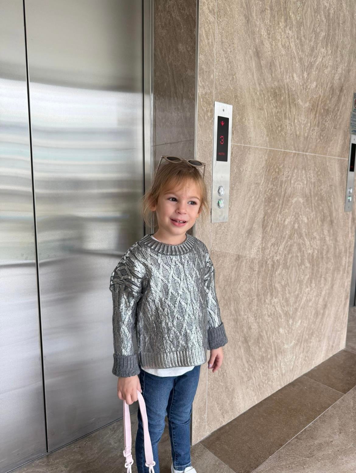 Varaklı Çocuk Kazak Gri 